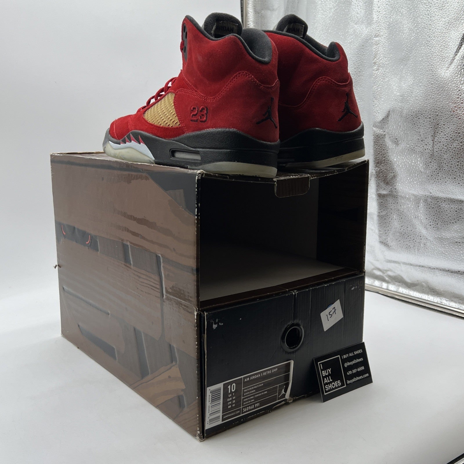 Size 10 - Air Jordan 5 Retro Raging Bull Red Suede (136027-601)