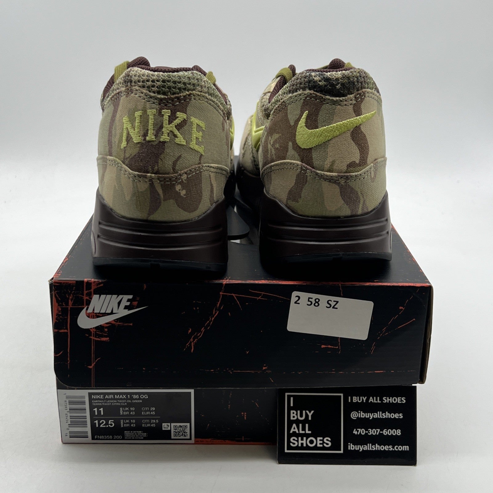 Size 11 - Nike Air Max 1 '86 OG Big Bubble - Camo (FN8385-200)
