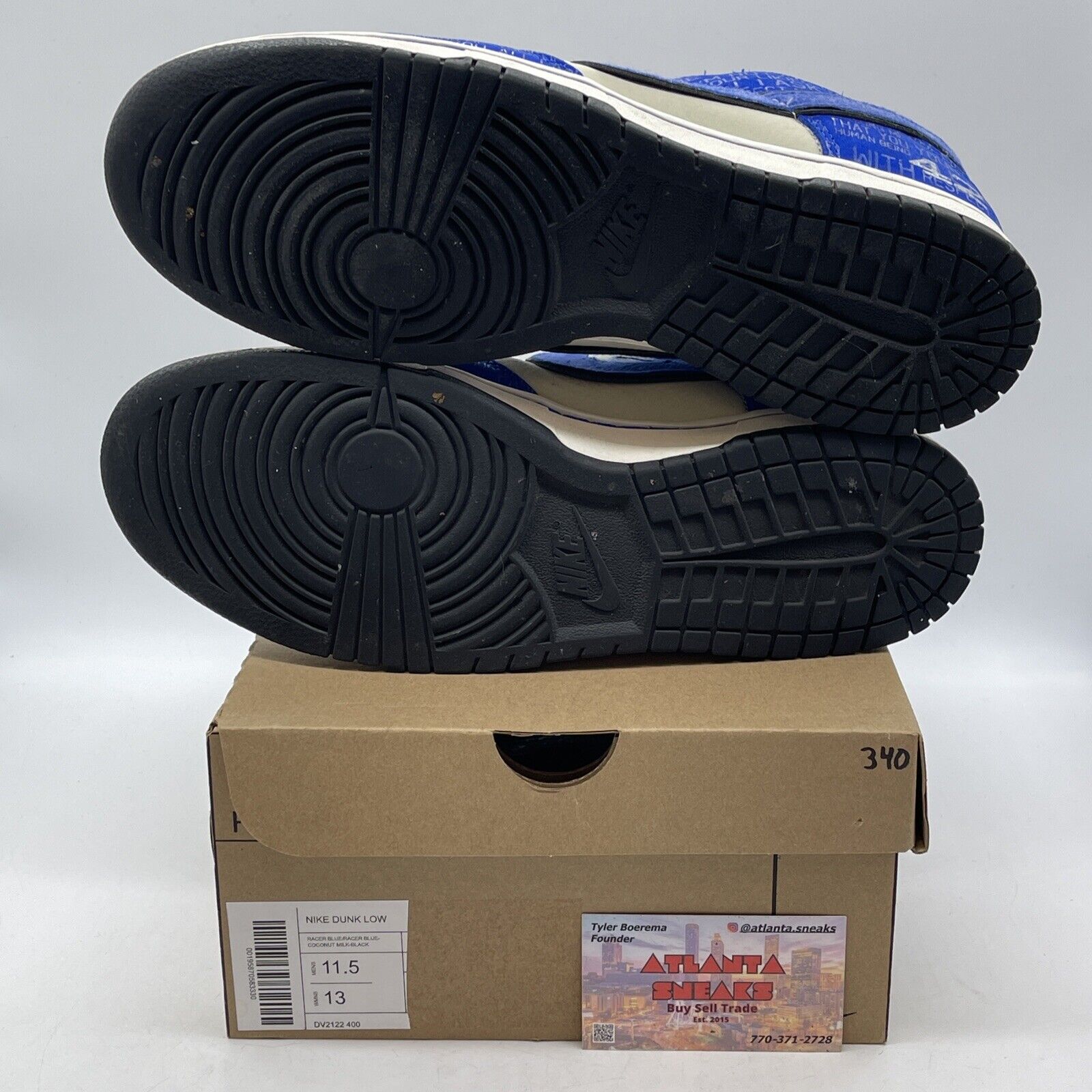 Size 11.5 - Nike Dunk Low Jackie Robinson Blue Grey Suede Leather (DV2122-400)