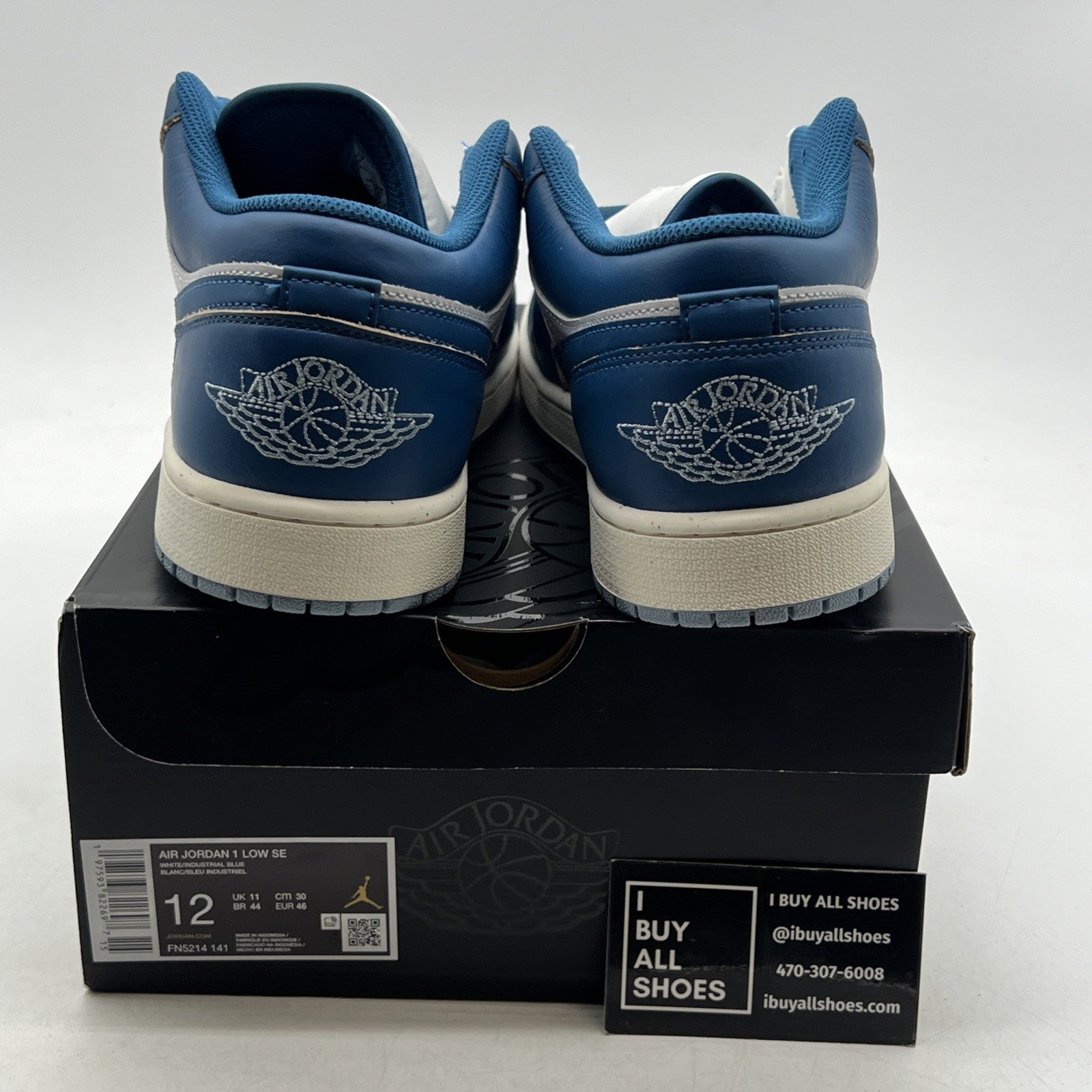 Size 12 - Air Jordan 1 SE Low Industrial Blue (FN5214-141)