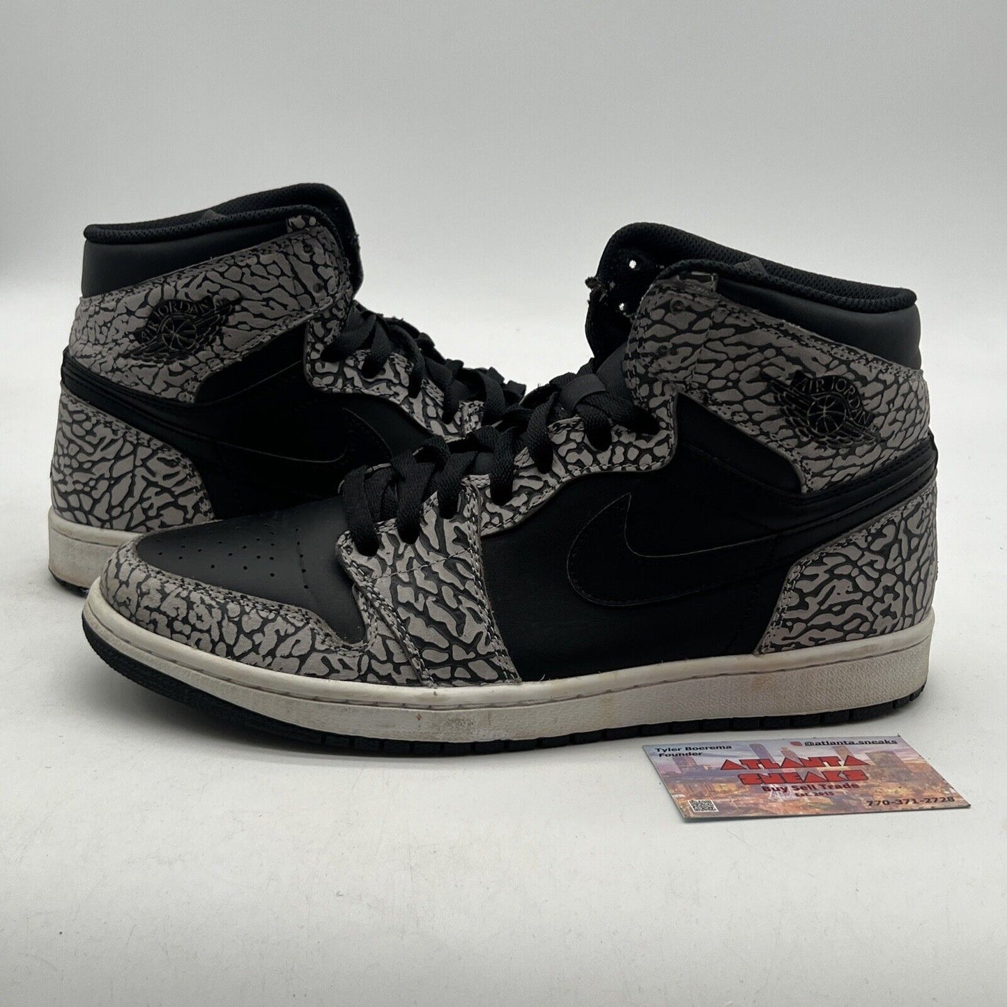 Size 10.5 - Air Jordan 1 Retro High Black Elephant (838115-013)