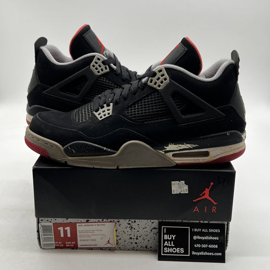Size 11 - Air Jordan 4 Retro bred release 2012 (308497-089)