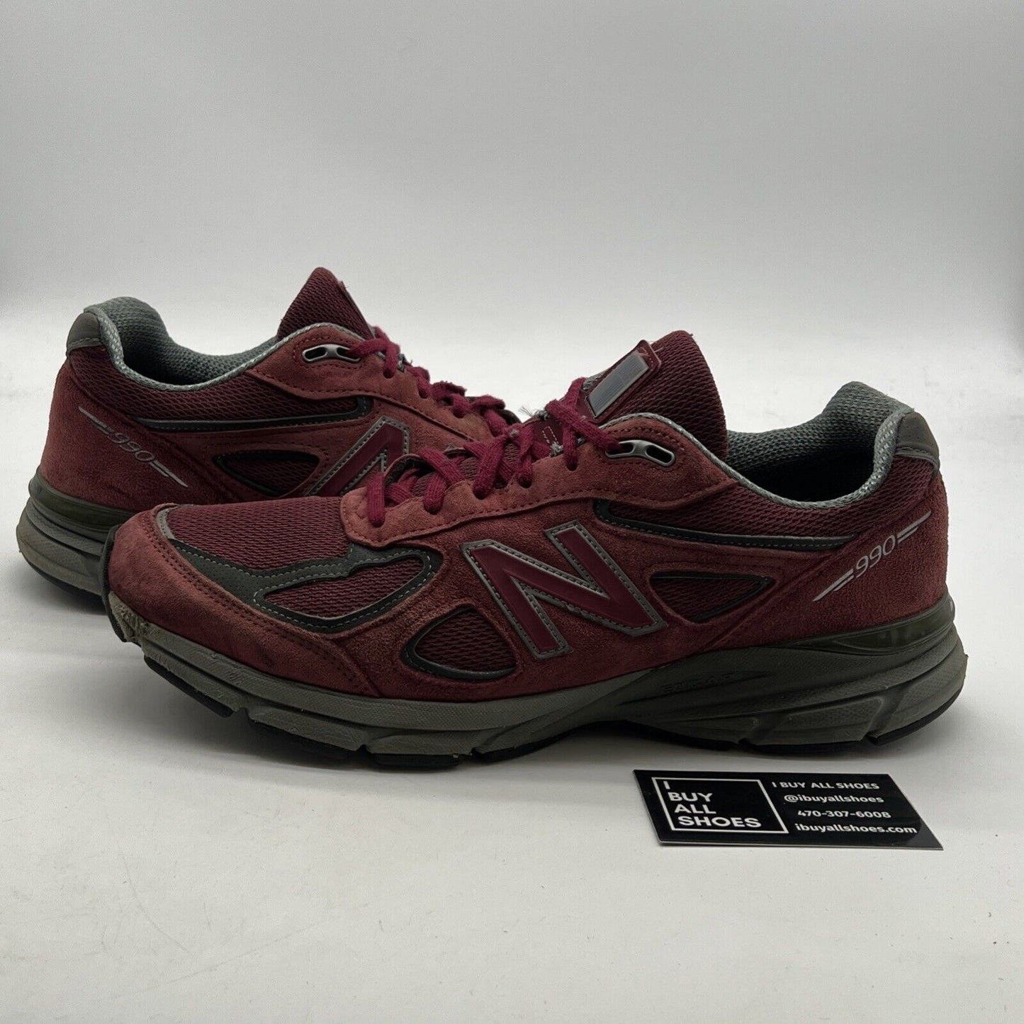 Size 12 - New Balance 990v4 Made In USA Burgundy (M990BU4)