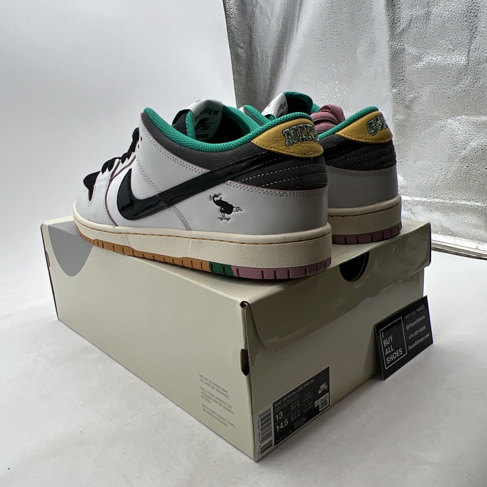 Size 13 - Nike CSEF x Dunk SB Low White Clear Emerald (HJ4132-100)