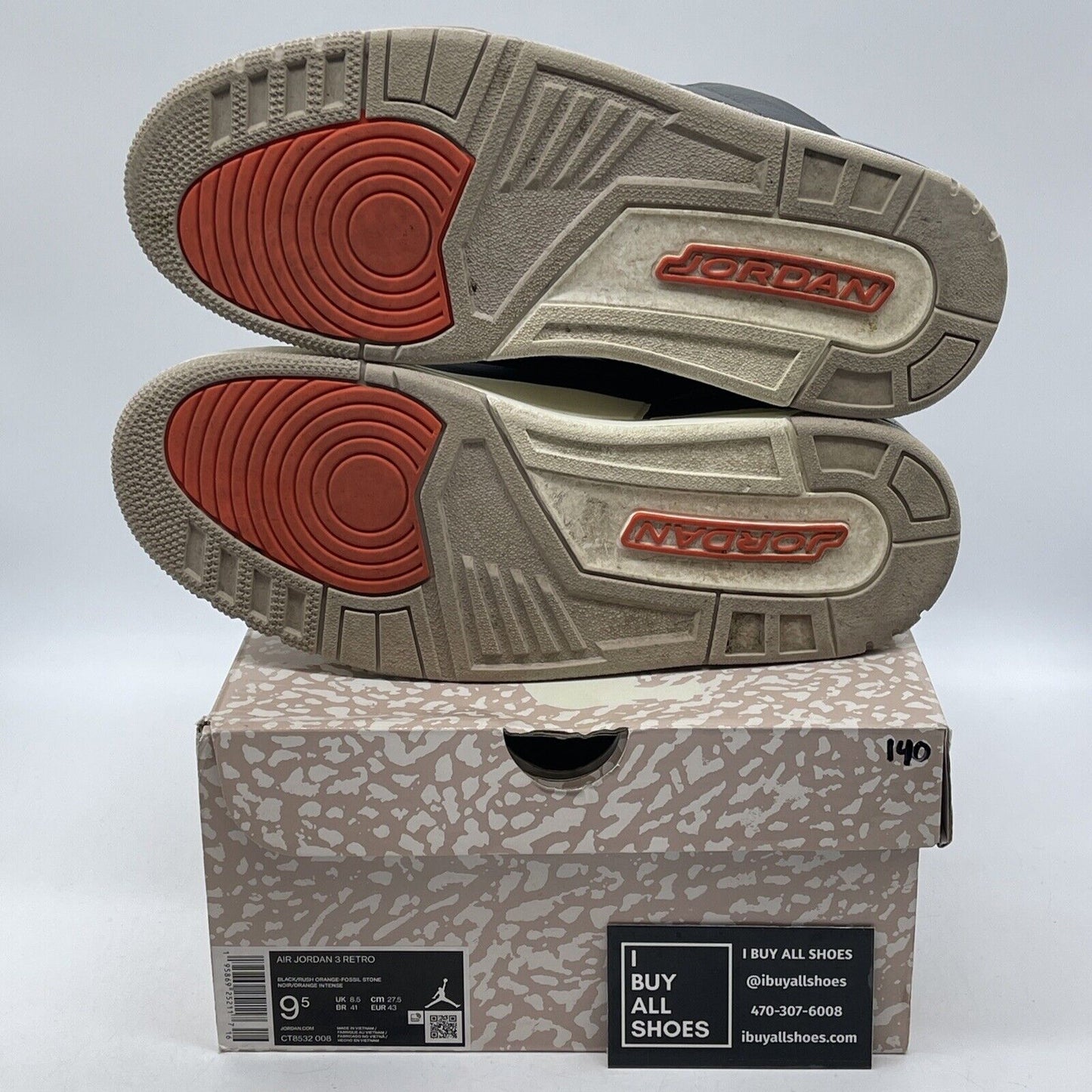 Size 9.5 - Jordan 3 Retro Mid Desert Elephant Brown Black Suede (CT8532-008)