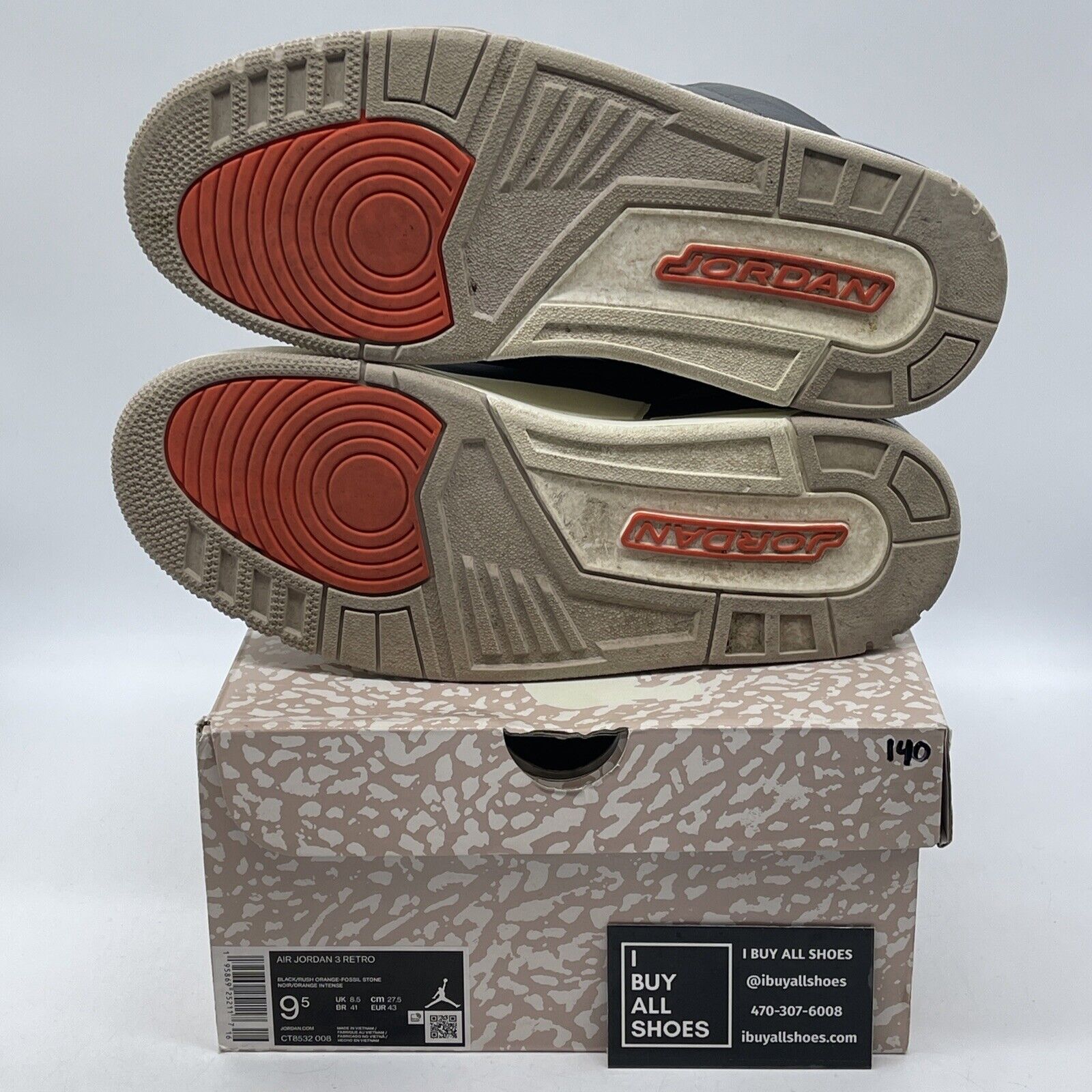 Size 9.5 - Jordan 3 Retro Mid Desert Elephant Brown Black Suede (CT8532-008)