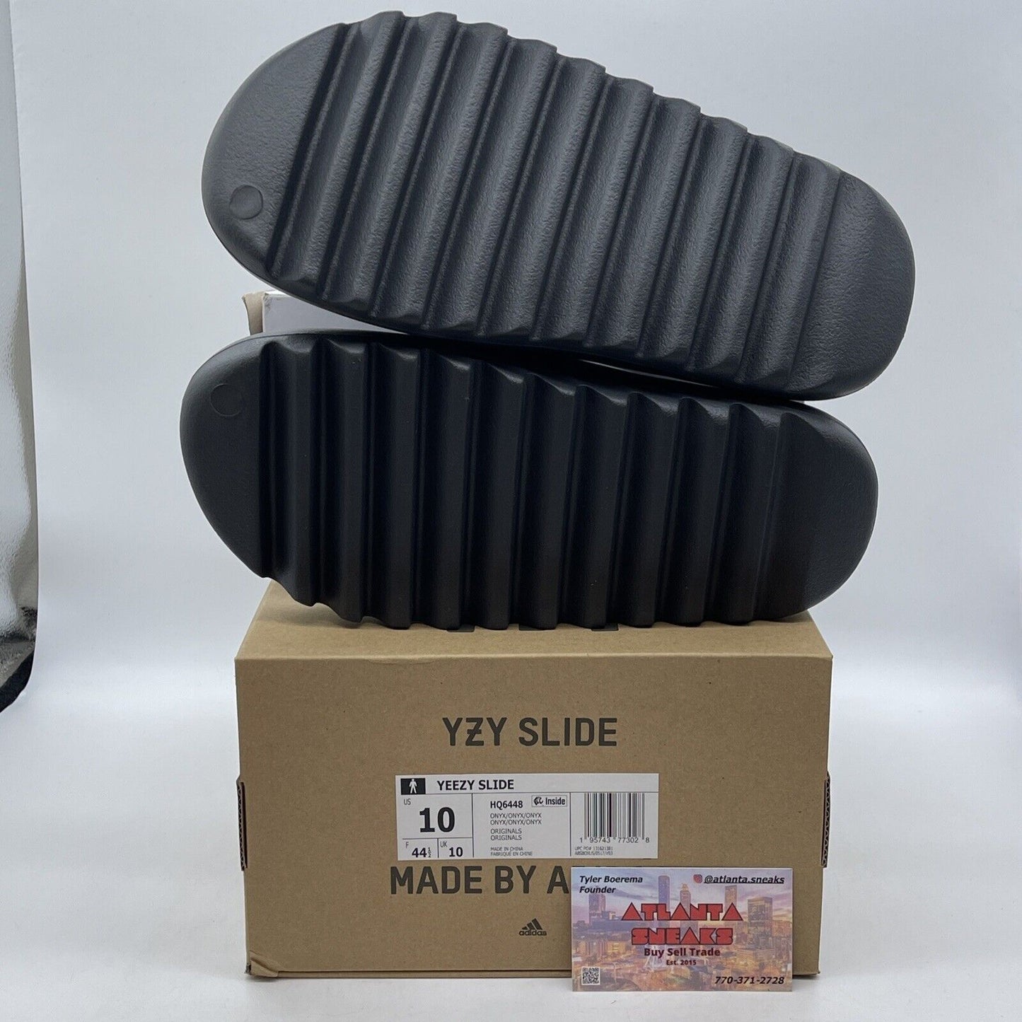 Size 10 - Adidas Yeezy Slide Onyx Black (HQ6448)