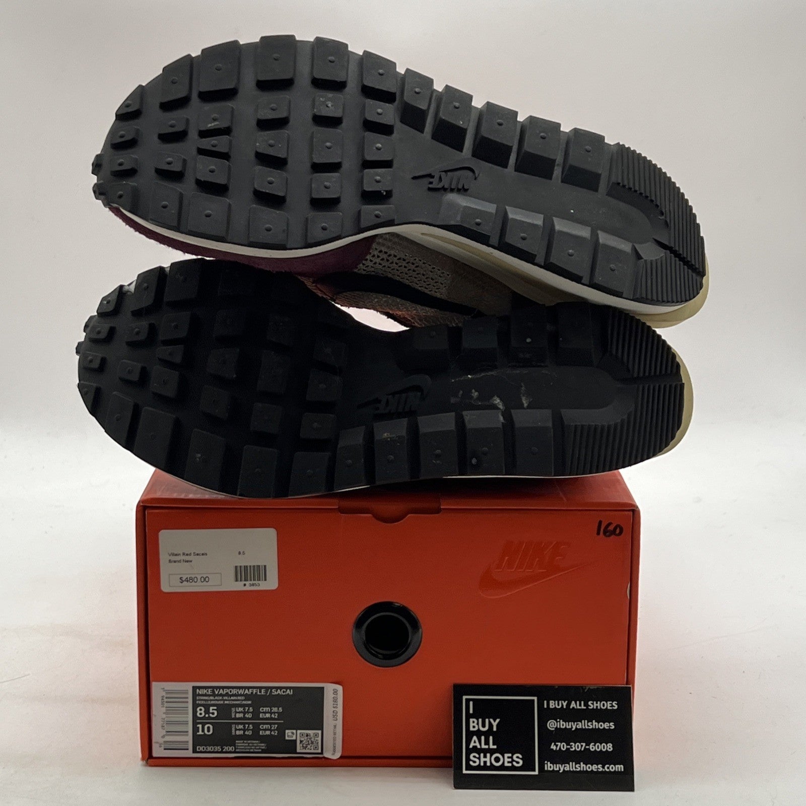 Size 8.5 - Nike sacai x VaporWaffle SP Villain Red (DD3035-200)