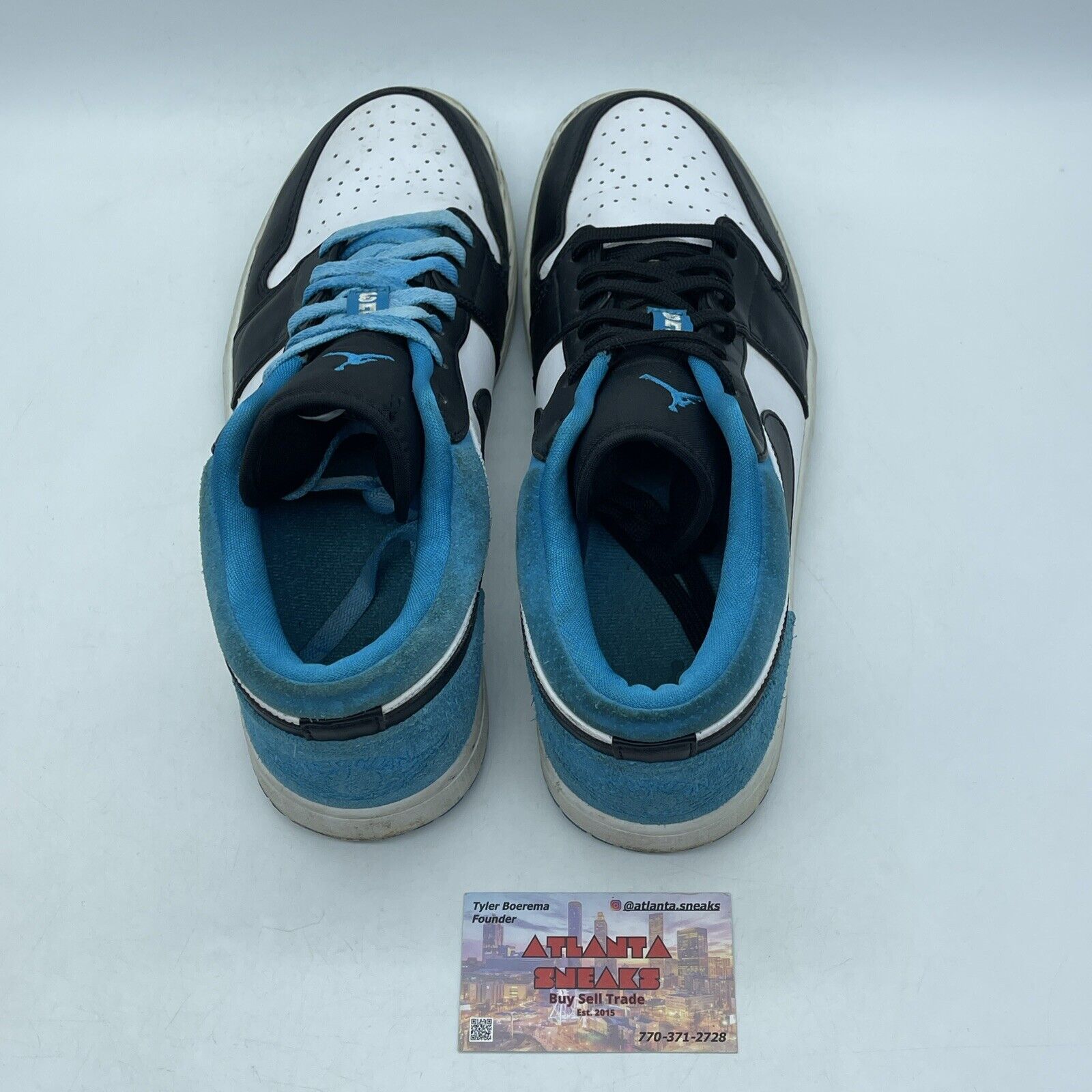 Size 11.5 - Air Jordan 1 SE Low Laser Blue Black White (CK3022-004)