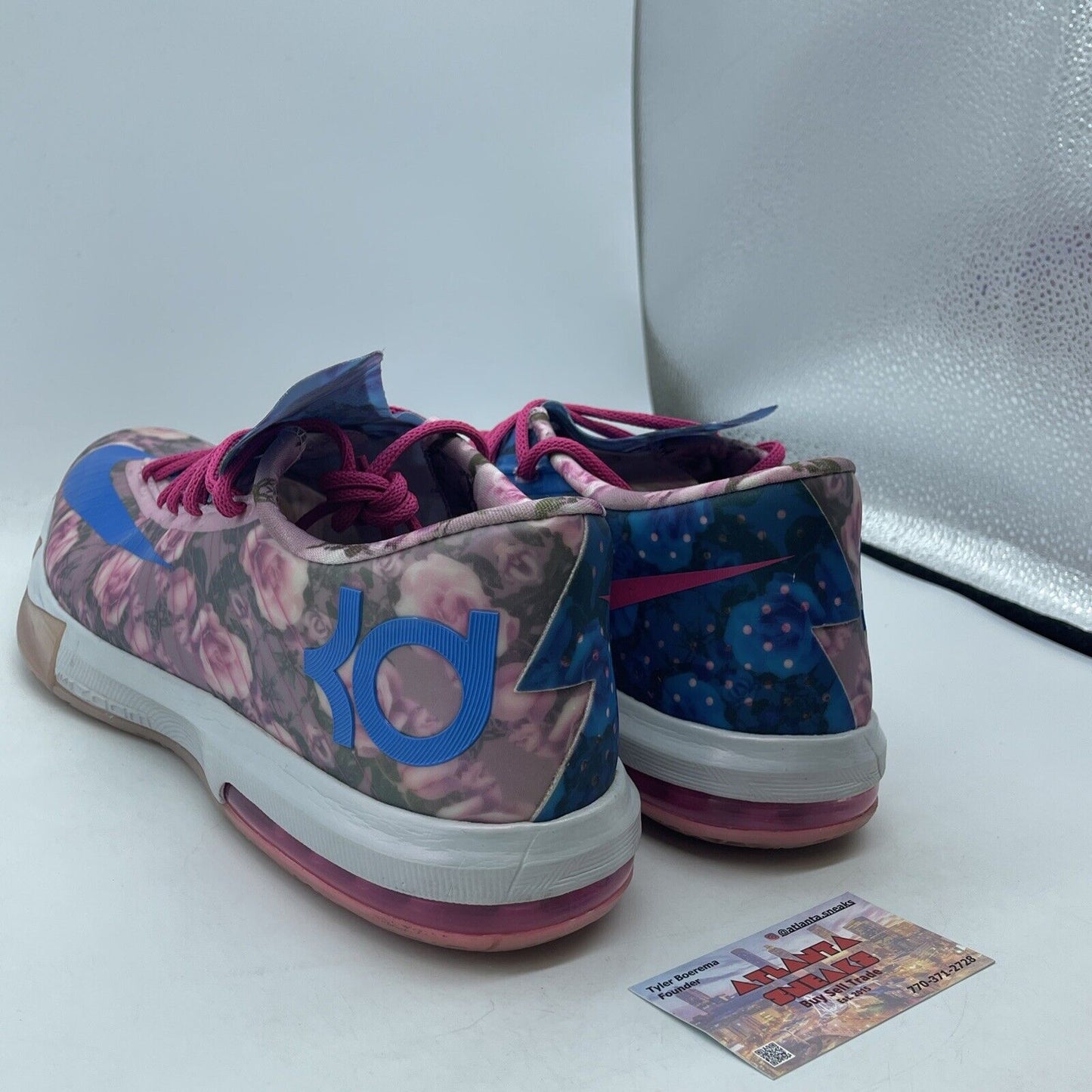 Size 12 - Nike KD 6 Supreme Aunt Pearl Pink White Blue (618216-600)