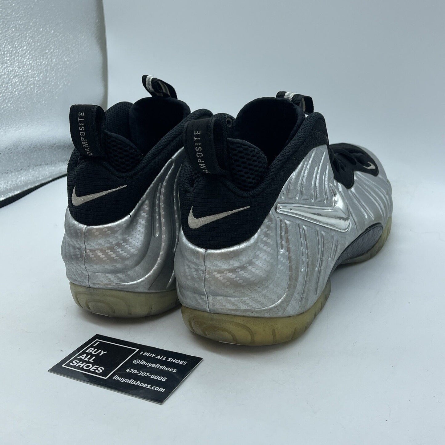 Size 11.5 - Nike Air Foamposite Pro ‘Silver Surfer’ Silver Black (616750-004)