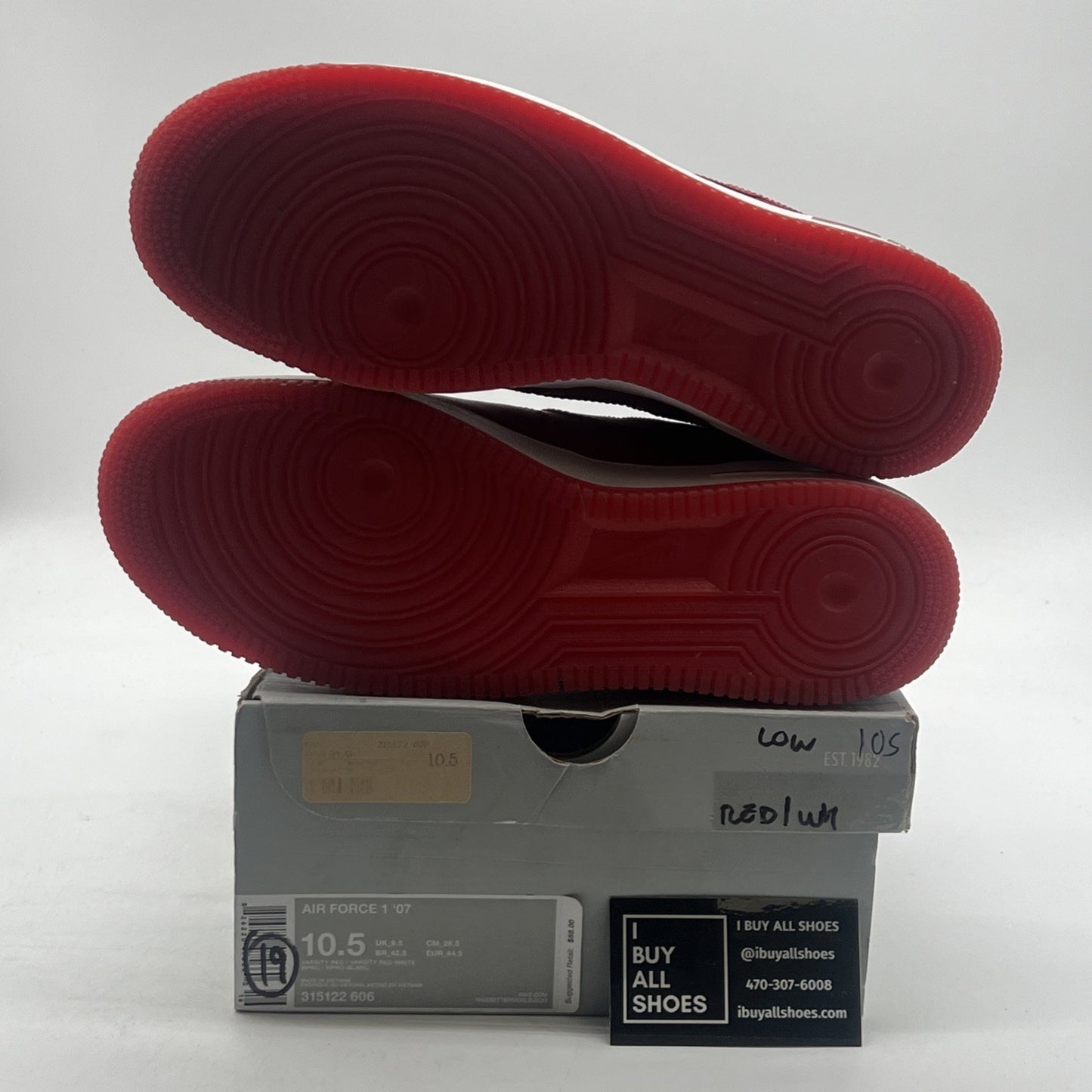 Size 10.5 - Nike Air Force 1 '07 Varsity Red (315122-606)