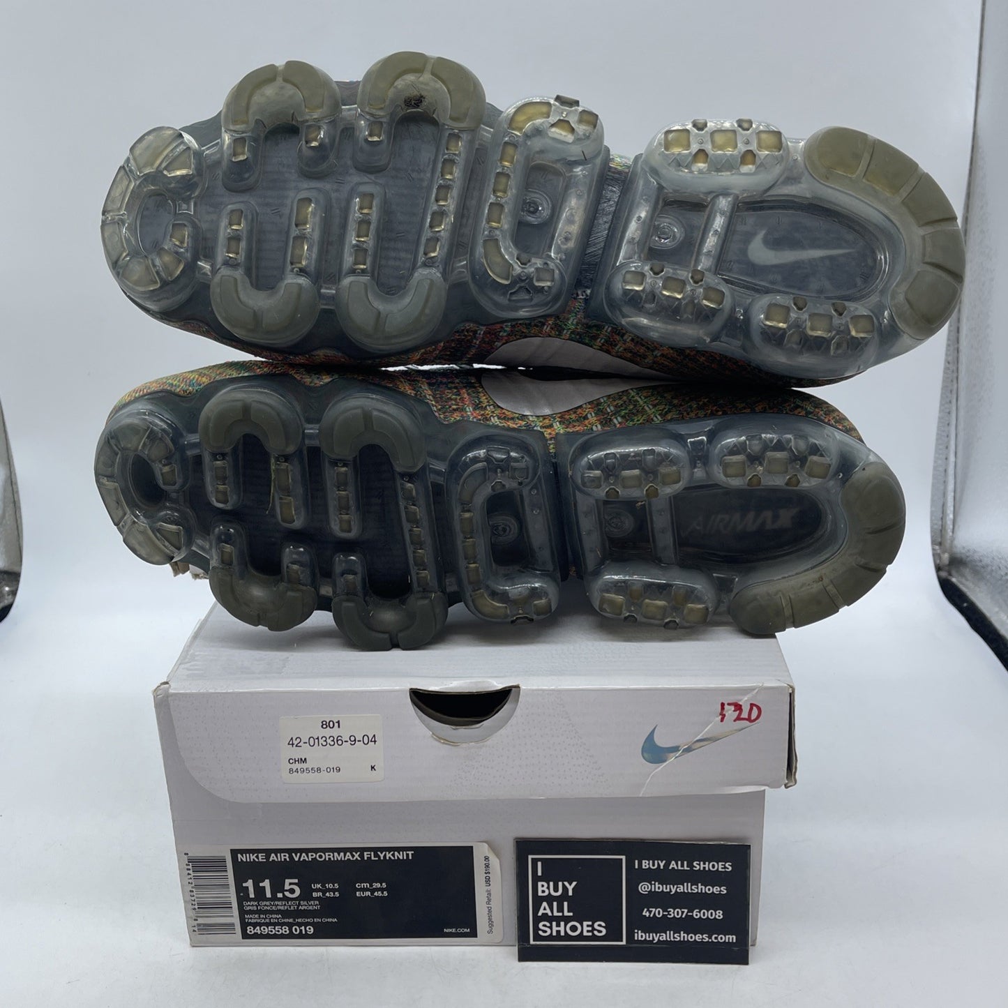 Size 11.5 - Nike Air VaporMax Grey Multi (849558-019)