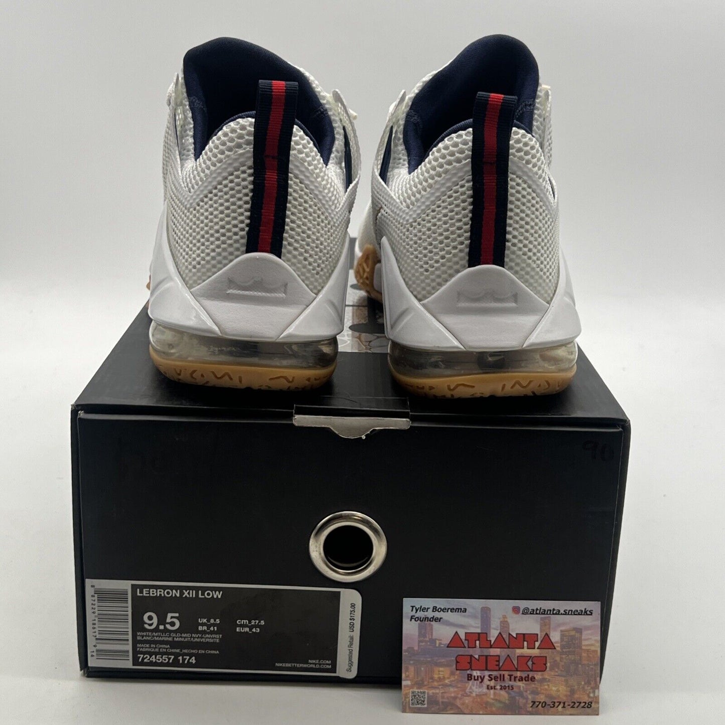 Size 9.5 - Nike LeBron 12 Low USA (724557-174)