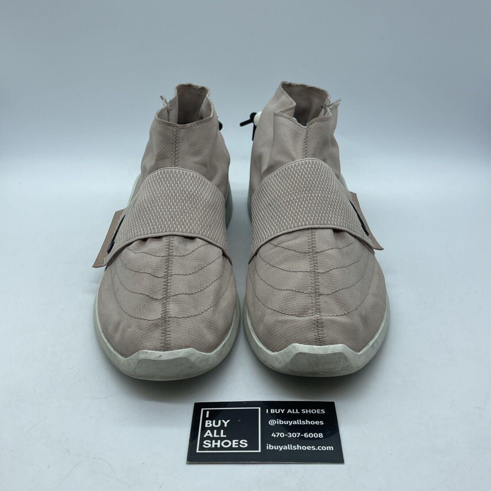 Size 12 - Nike Air Fear of God Moc Particle Beige Pink White Suede (AT8086-200)