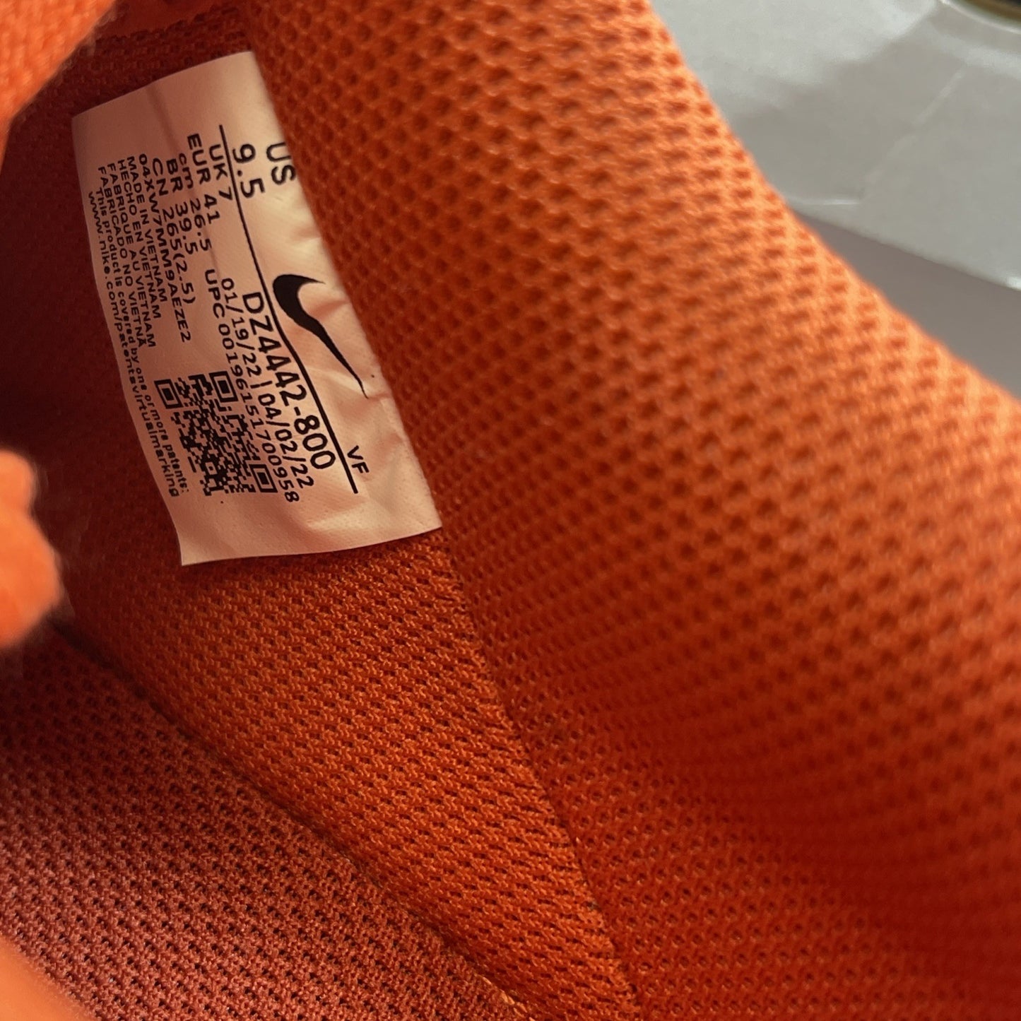 Size 9.5W - Nike Air Force 1 '07 Triple Orange Leather (DZ442-800)