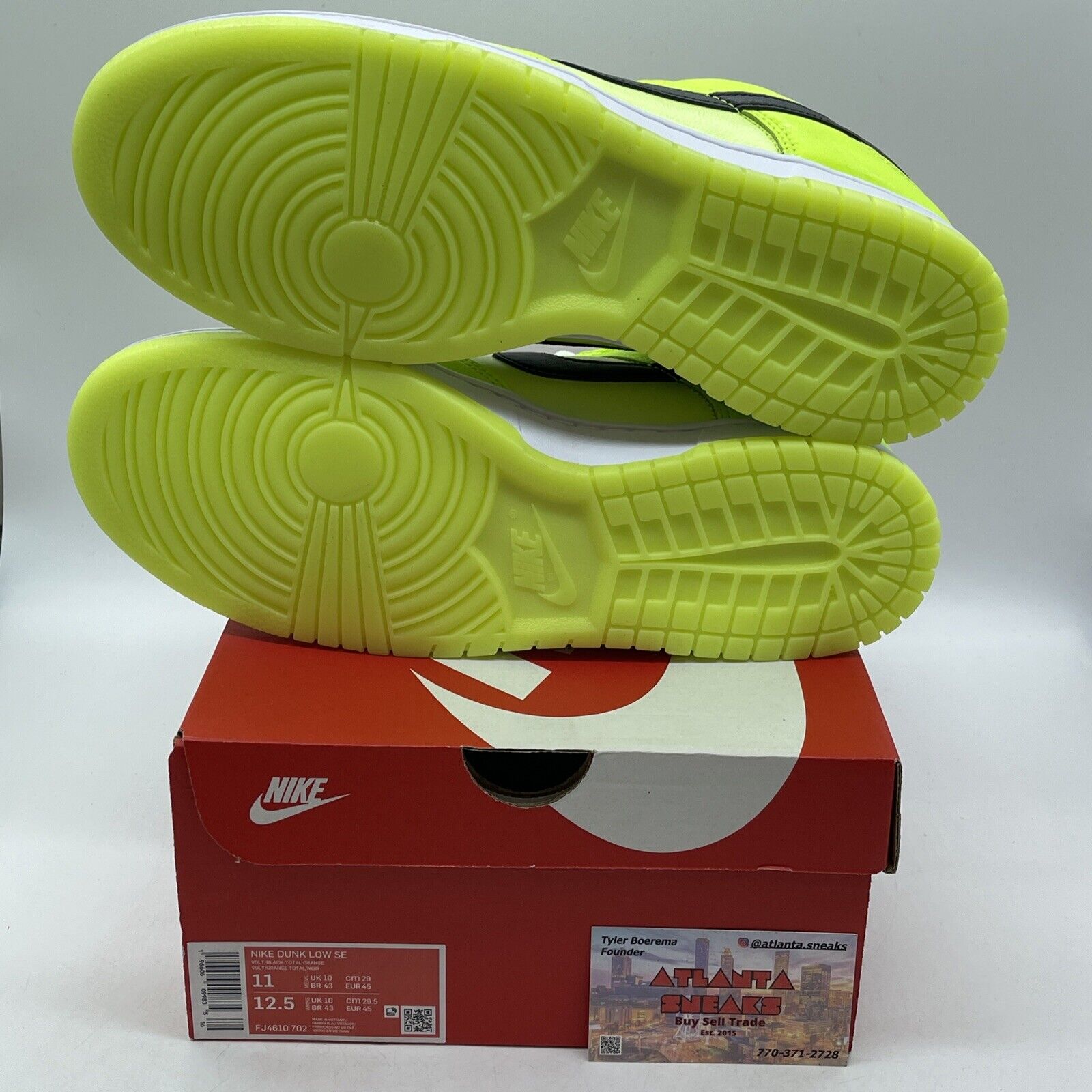 Size 11 - Dunk Low Volt Yellow Green White Orange Leather (FJ4610-702)