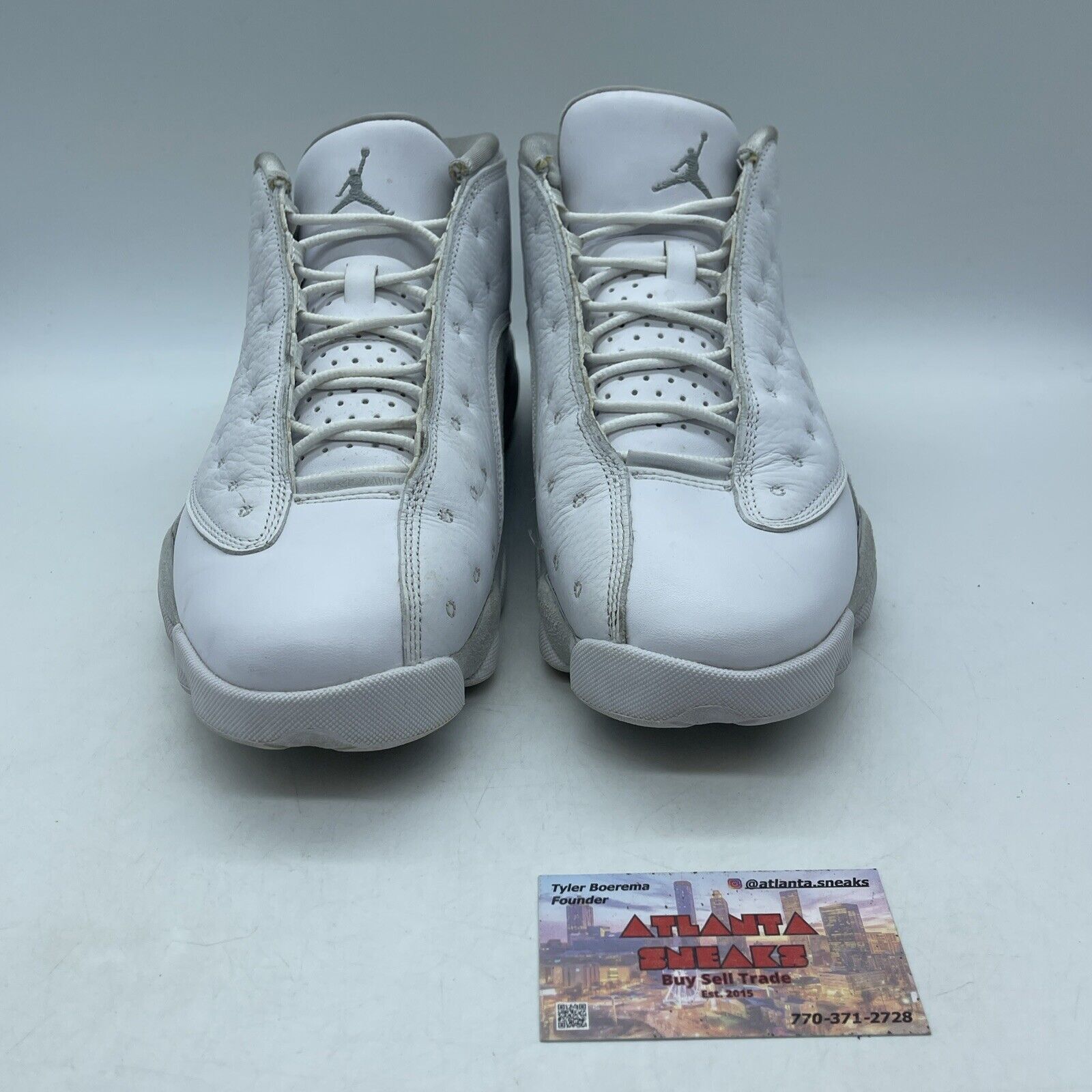 Size 10.5 - Air Jordan 13 Retro Low Pure Money White Suede Leather (310810-100)