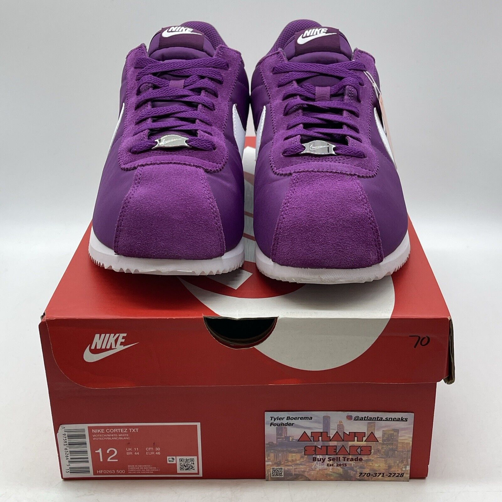 Size 12 - Nike Cortez TXT Viotech White Purple Suede (HF0263-500)