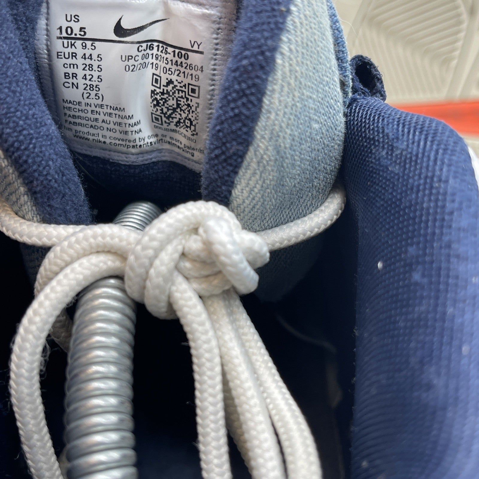Size 10.5 - Nike Air More Uptempo 96 Denim Blue White Suede (CJ6125-100)