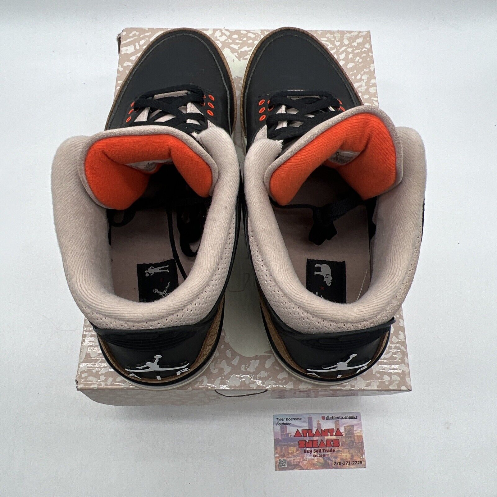 Size 12 - Jordan 3 Retro Mid Desert Elephant Black Leather White (CT8532-008)