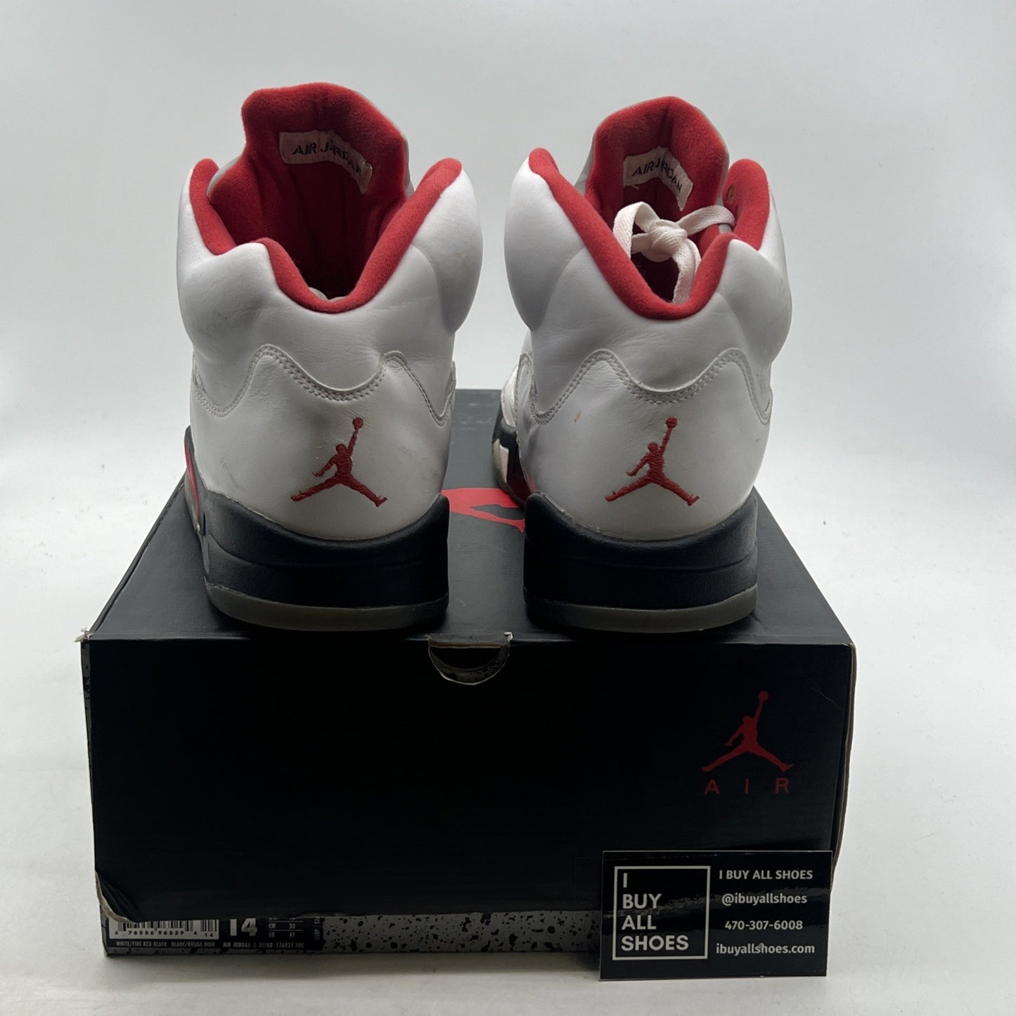 Size 14 - Air Jordan 5 Retro 2013 White Fire Red (136027-100)