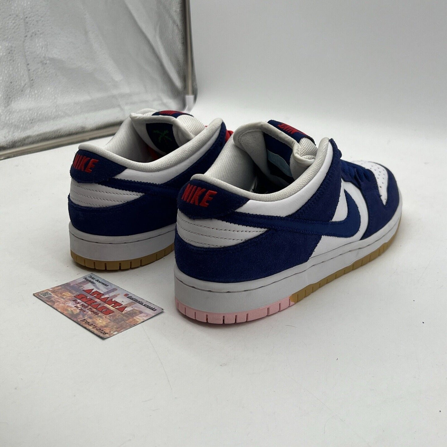 Size 8 - Nike SB Dunk Low Los Angeles Dodgers White Navy Leather (DO9395-400)