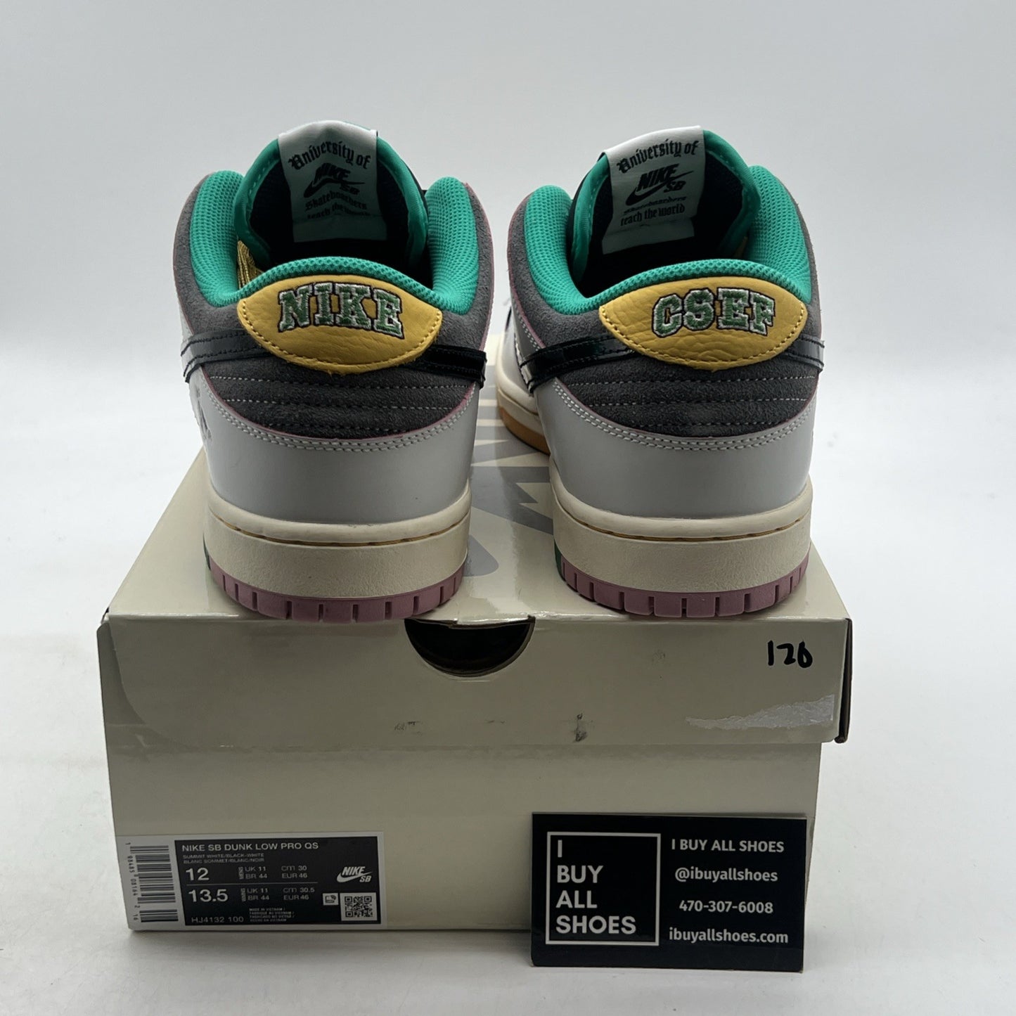 Size 12 - Nike CSEF x Dunk SB Low White Clear Emerald (HJ4132-100)