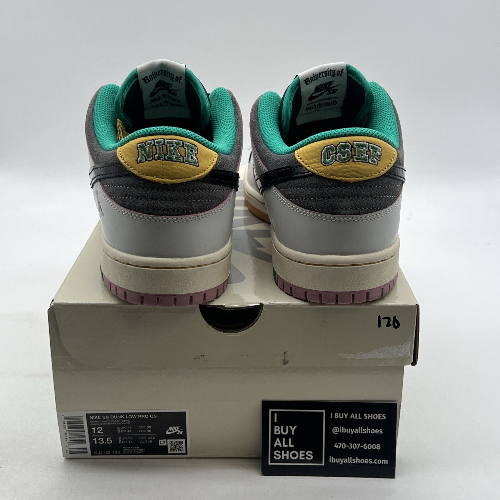 Size 12 - Nike CSEF x Dunk SB Low White Clear Emerald (HJ4132-100)