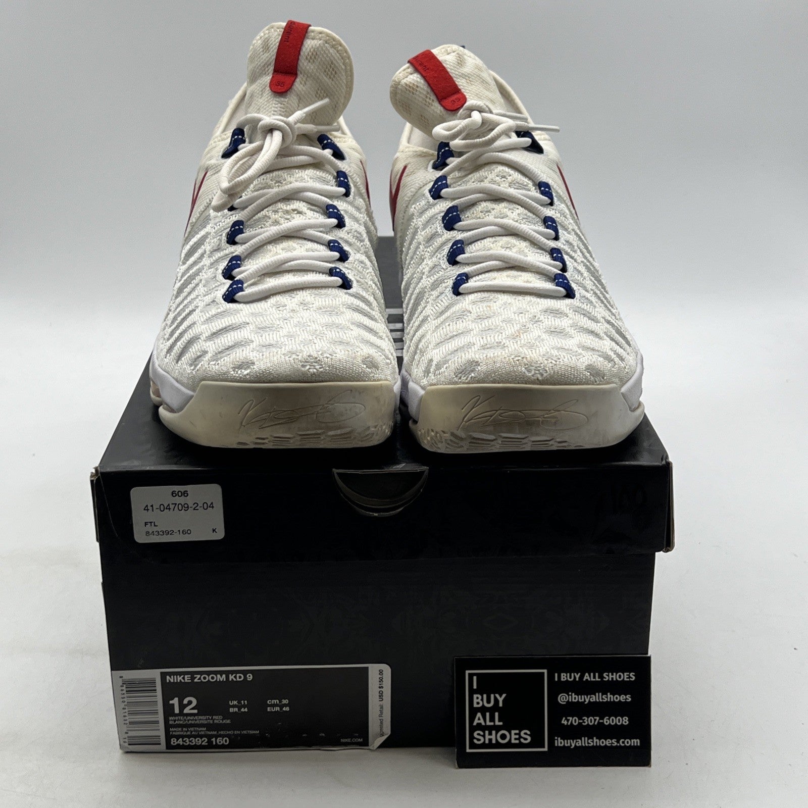 Size 12 - Nike KD 9 USA - (843392-160)
