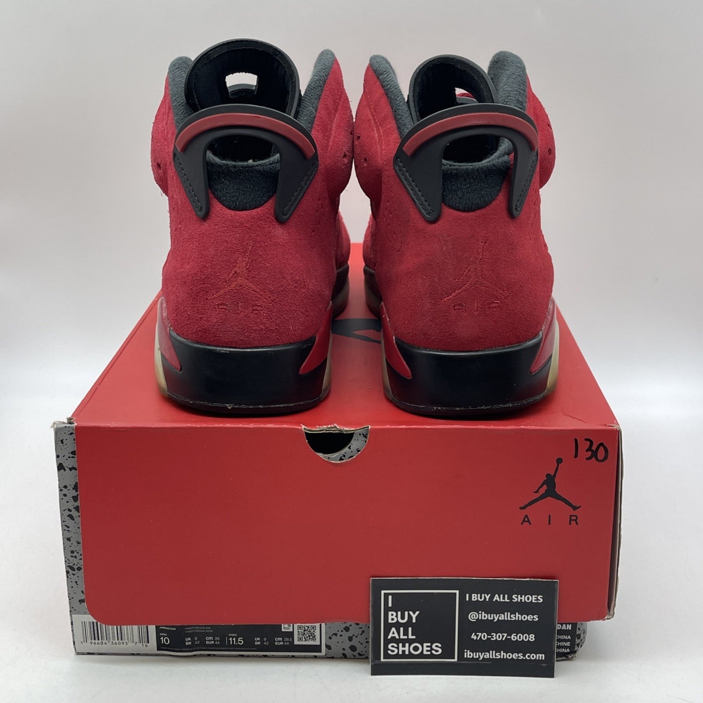 Size 10 - Air Jordan 6 Retro Toro Bravo Red Black Suede (CT8529-600)