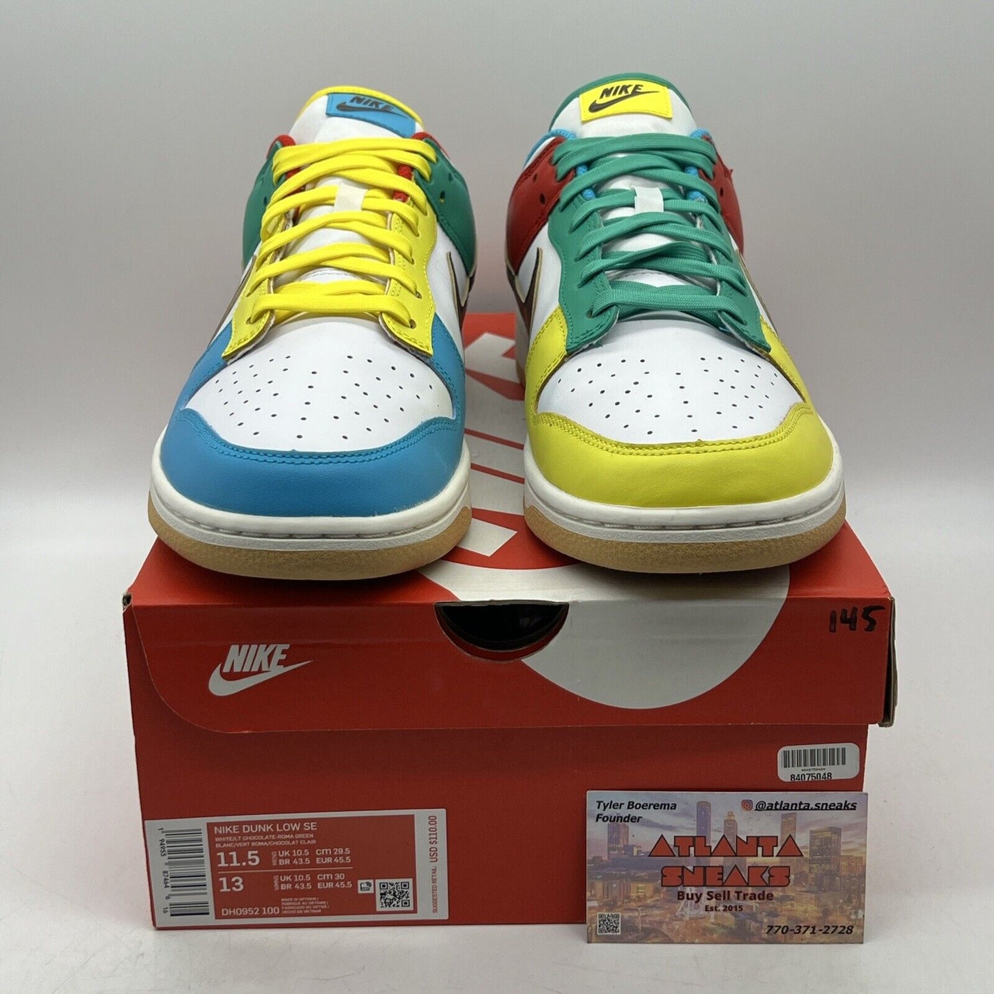 Size 11.5 - Nike Dunk Low SE Light Chocolate/Roma Green/White