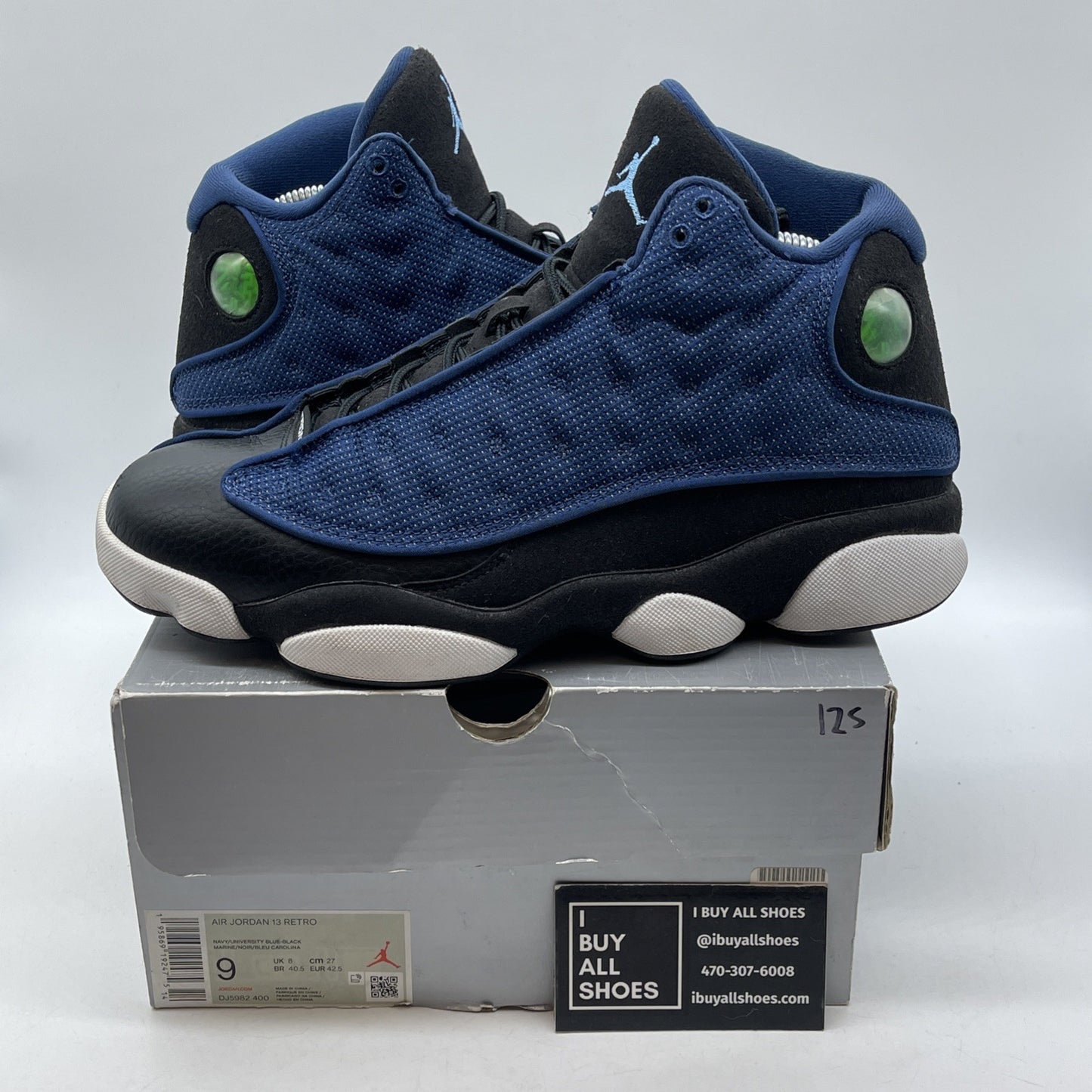 Size 9 - Jordan 13 Navy 2022 Black Suede Leather (DJ5982-400)