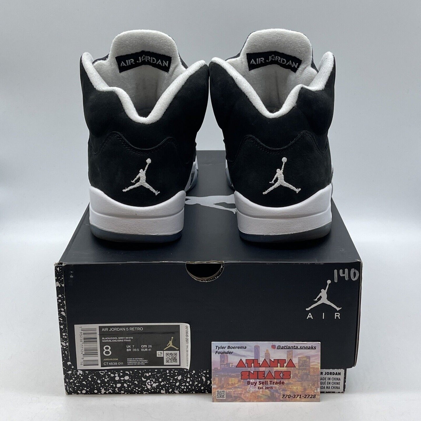 Size 8 - Jordan 5 Retro Mid Oreo Black White Suede (CT4838-011)