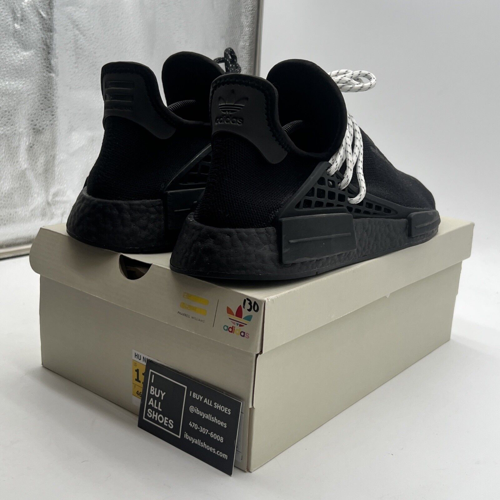 Size 11.5 - adidas Pharrell x NMD Human Race Black (GY0093)