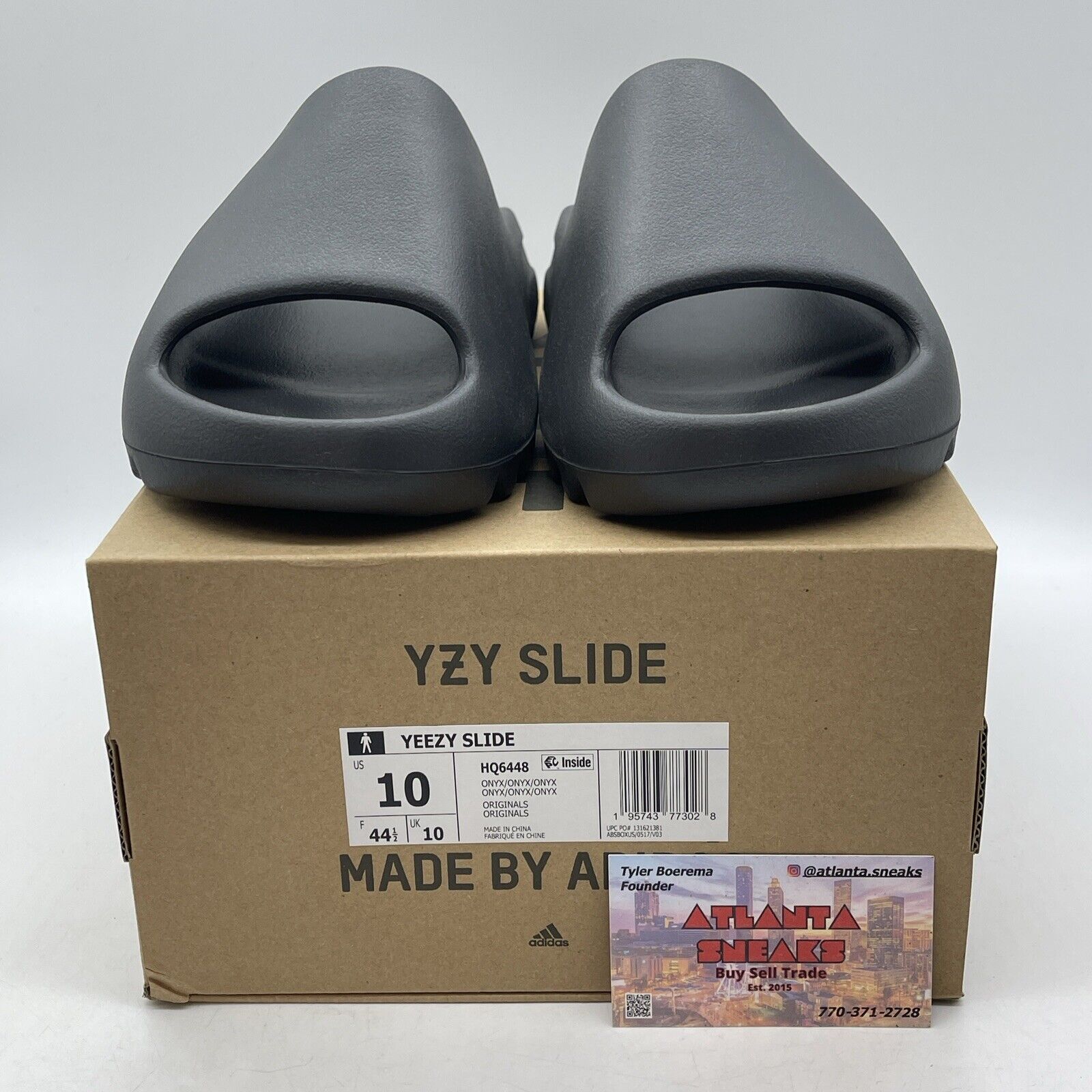 Size 10 - Adidas Yeezy Slide Onyx Black (HQ6448)