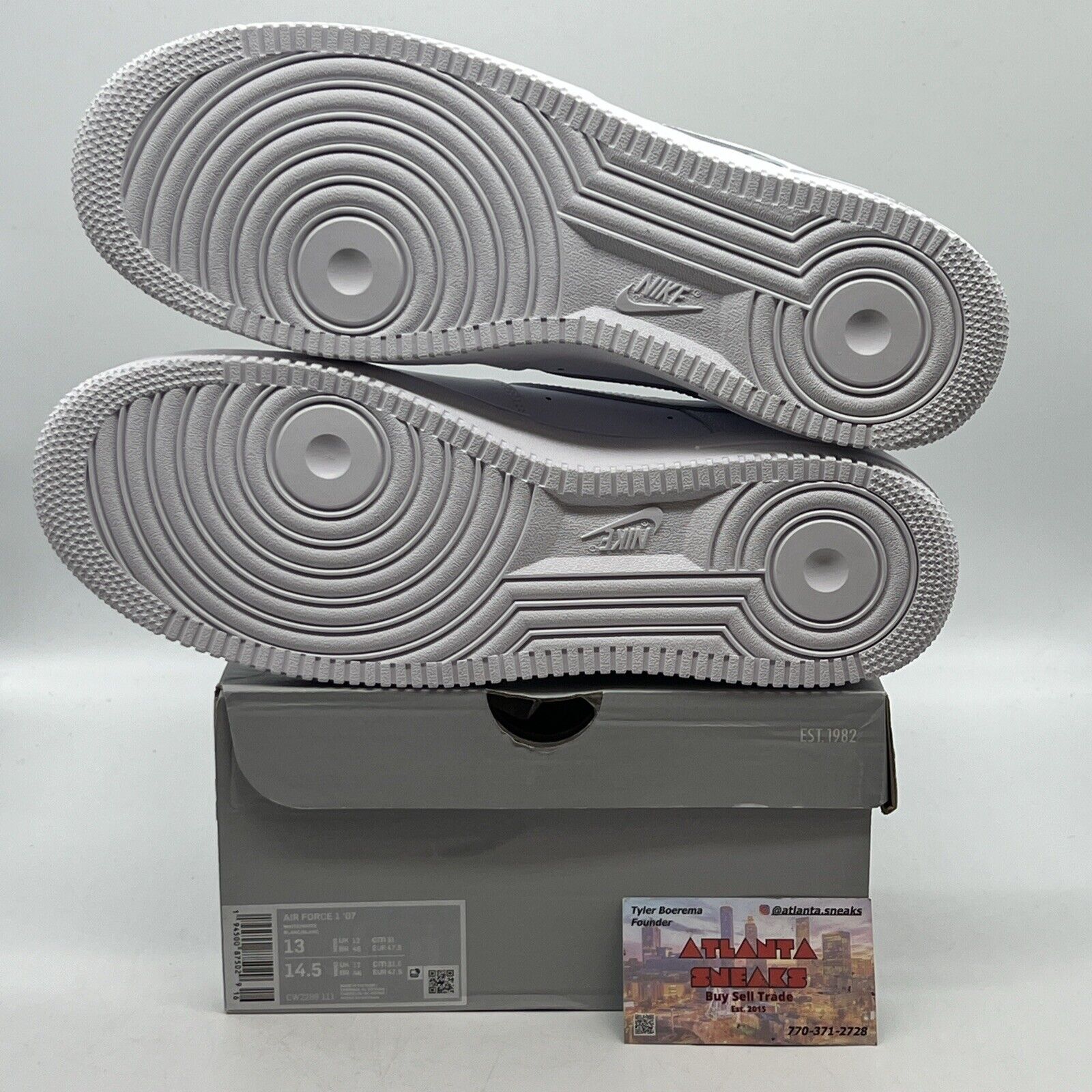 Size 13 - Nike Air Force 1 '07 Low Triple White Brand New Og All
