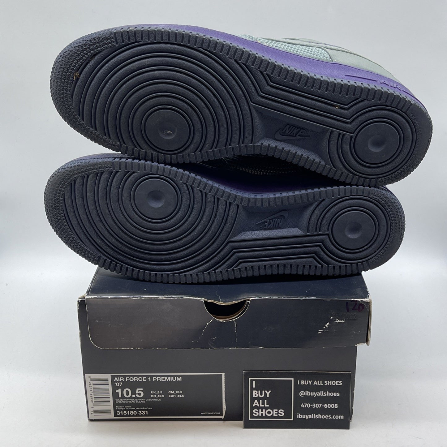 Size 10.5 - Nike Air Force 1 Premium 07 Japan Grey Suede Leather (315180-331)