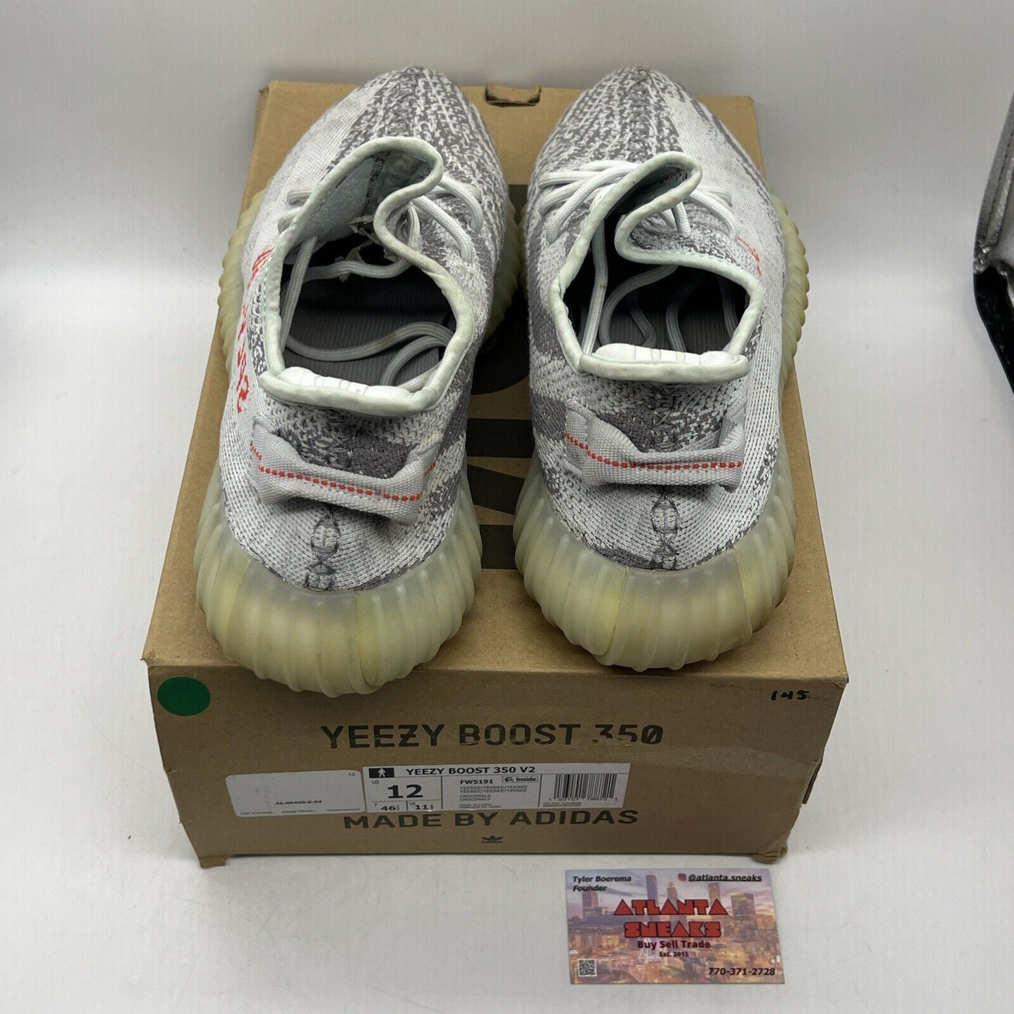 Size 12 - adidas Yeezy Boost 350 V2 Low Blue Tint (B37571)