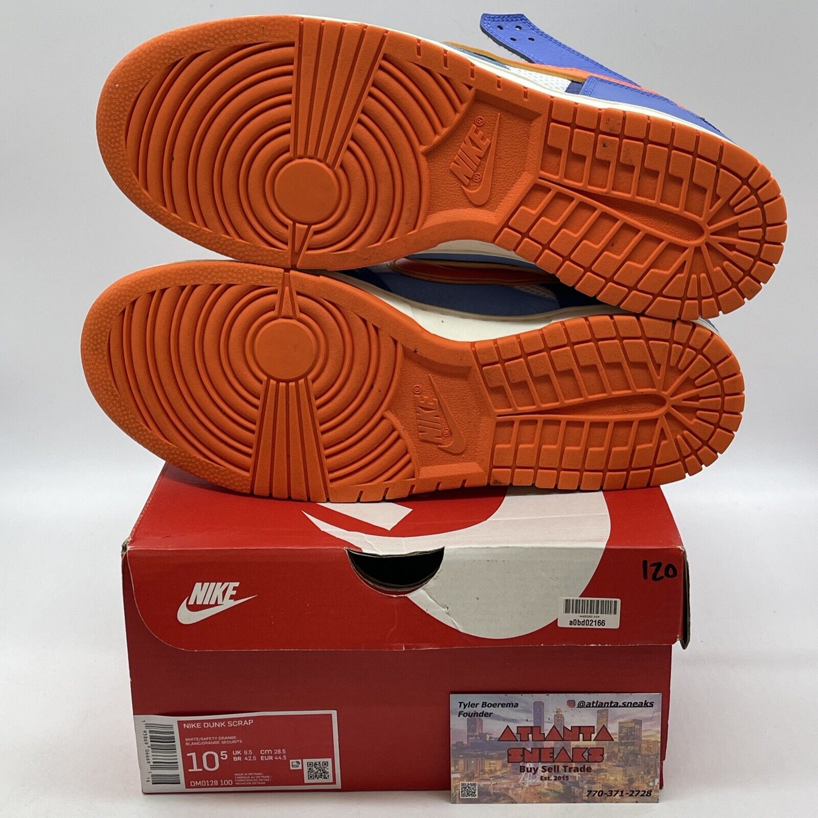 Size 10.5 - Nike Dunk Scrap Low Knicks Blue White Suede Leather (DM0128-100)
