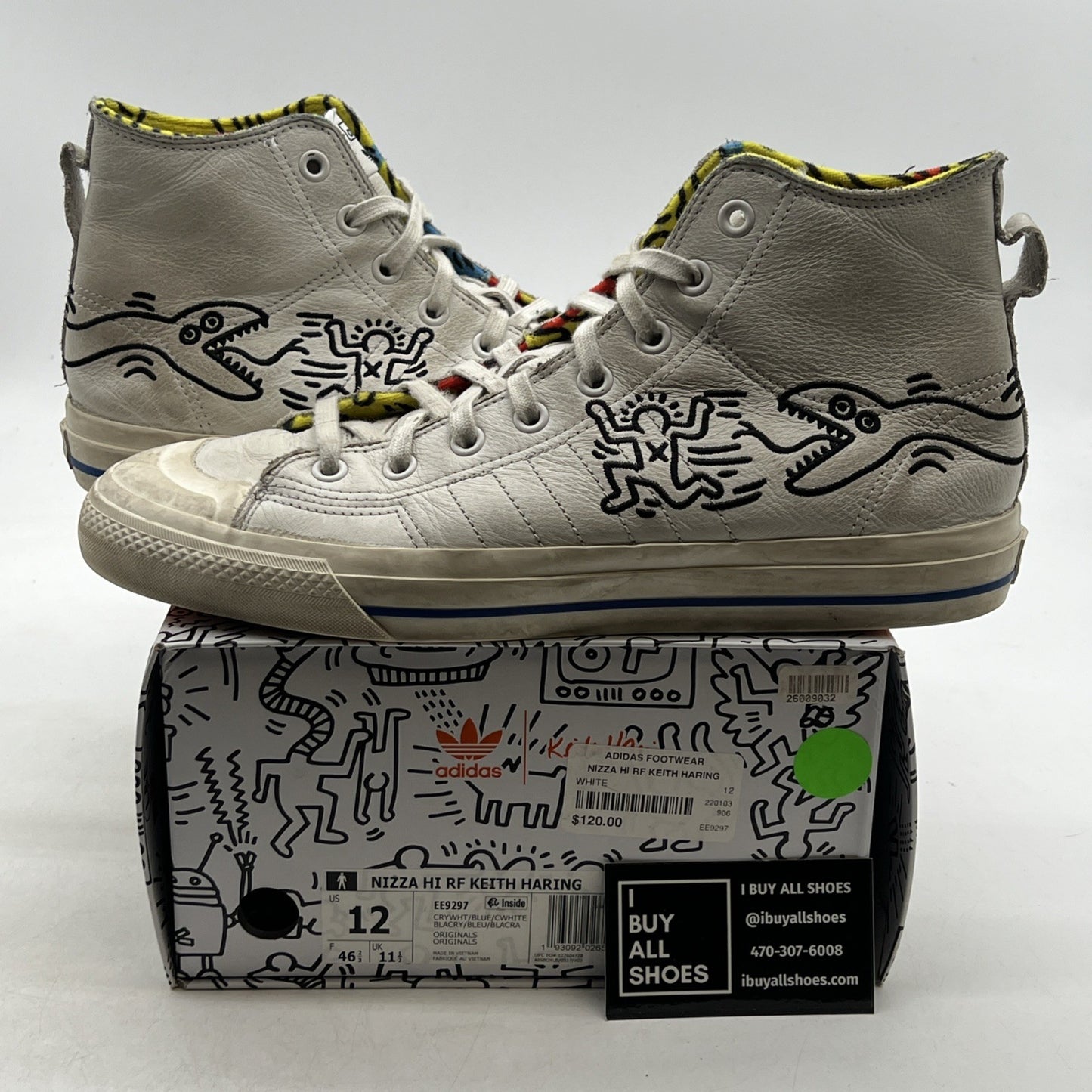 Size 12 - adidas Keith Haring x Nizza RF High Pop Art (EE9297)