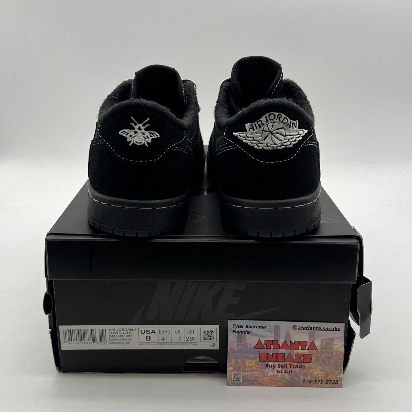 Size 8 - Air Jordan 1 Retro Low OG SP x Travis Scott Black Phantom (DM7866-001)