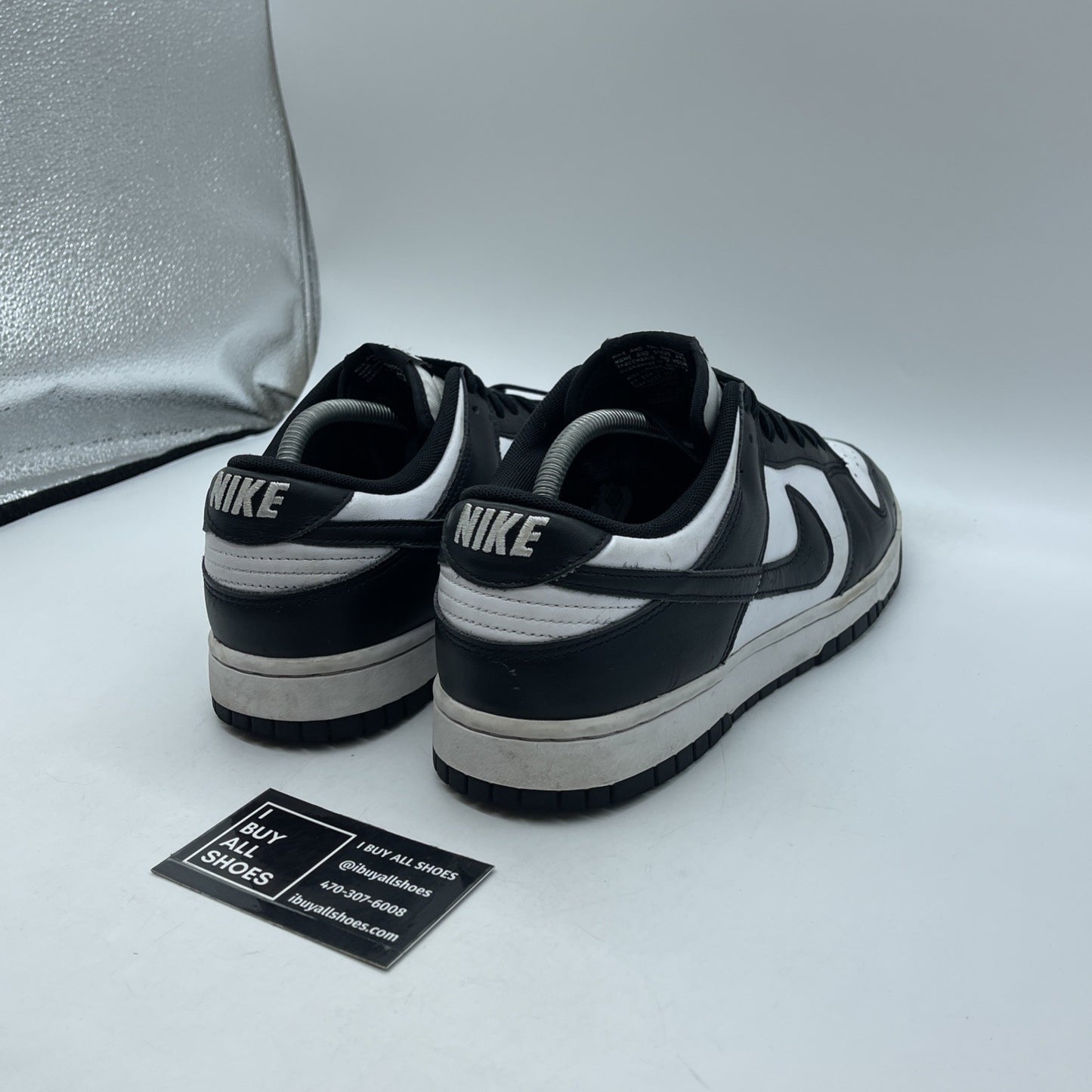 Size 10.5 - Nike Dunk Low Black White Leather (DD1391-100)