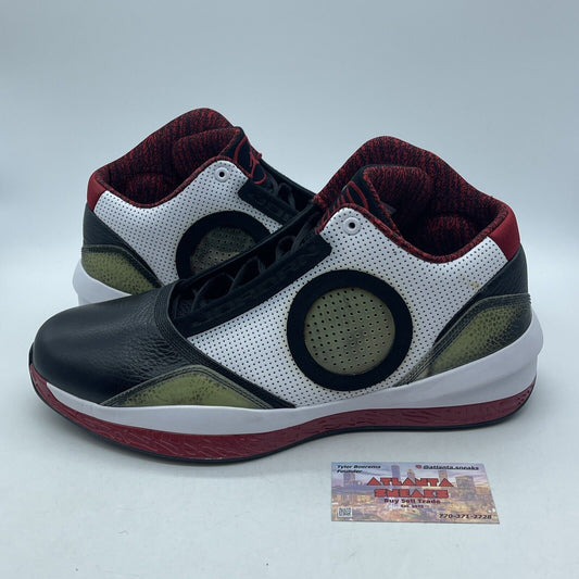 Size 14 - Air Jordan 2010 Black Varsity Red White Suede Leather (387358-061)