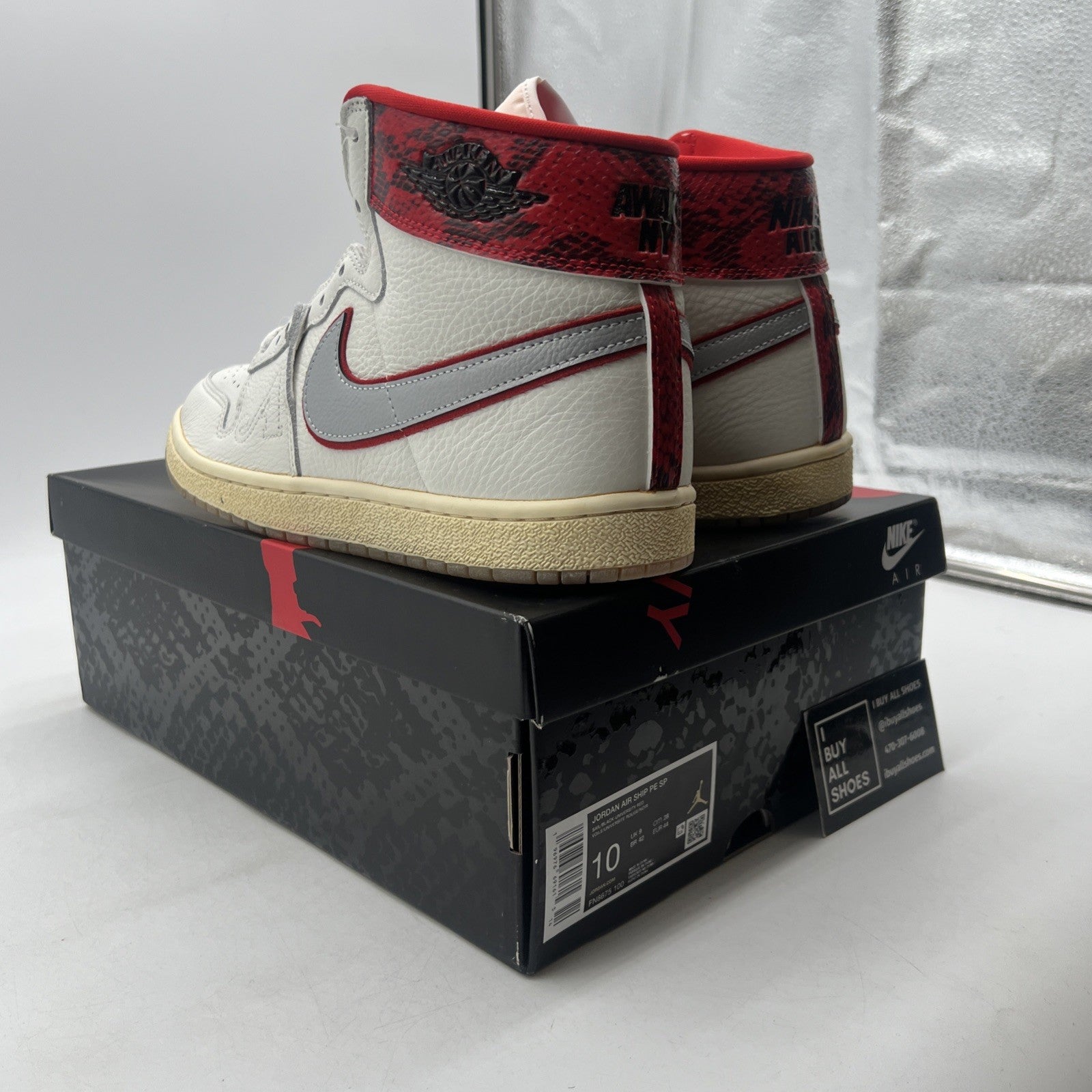 Size 10 - Awake NY x Jordan Air Ship PE SP University Red (FN8575-100)