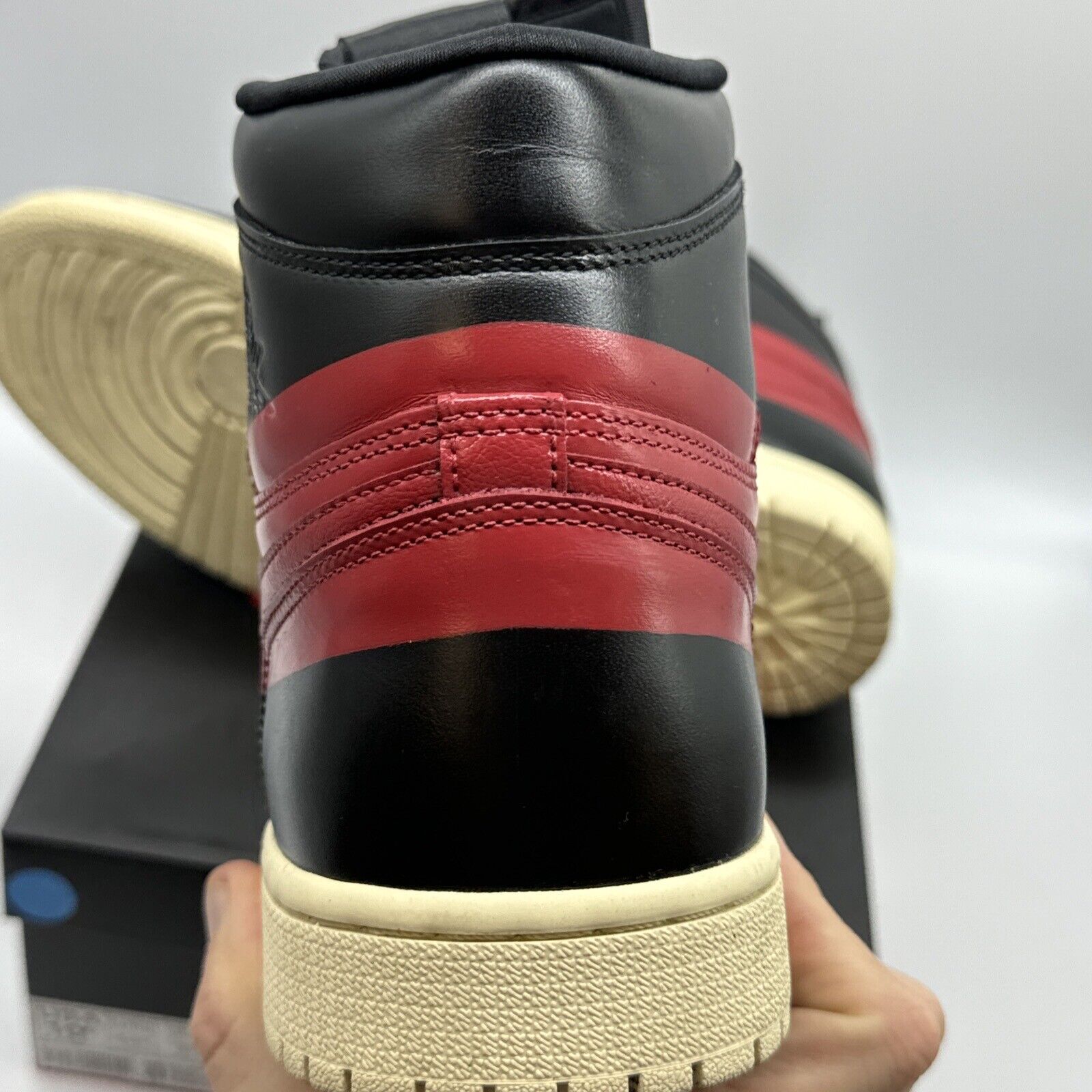 Size 10.5 - Jordan 1 Retro High OG Couture 2019 Black Red Cream Satin Leather