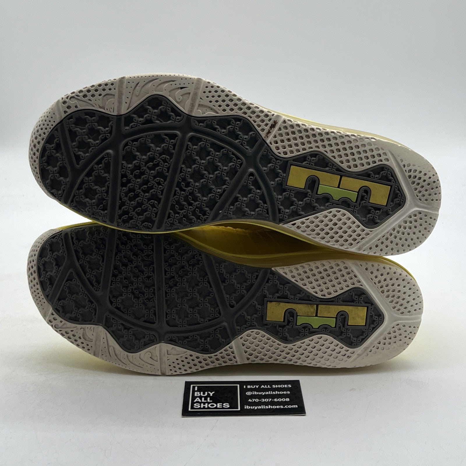 Size 11.5 - Nike Air Max LeBron 10 Low Sonic Yellow (579765-700)