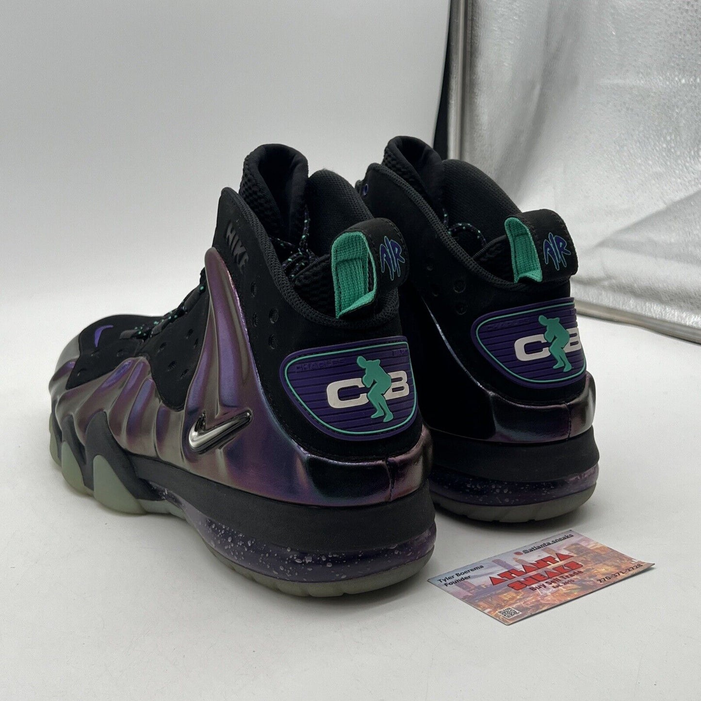 Size 13 - Nike Barkley Posite Max Eggplant Purple Suede Black (555097-003)