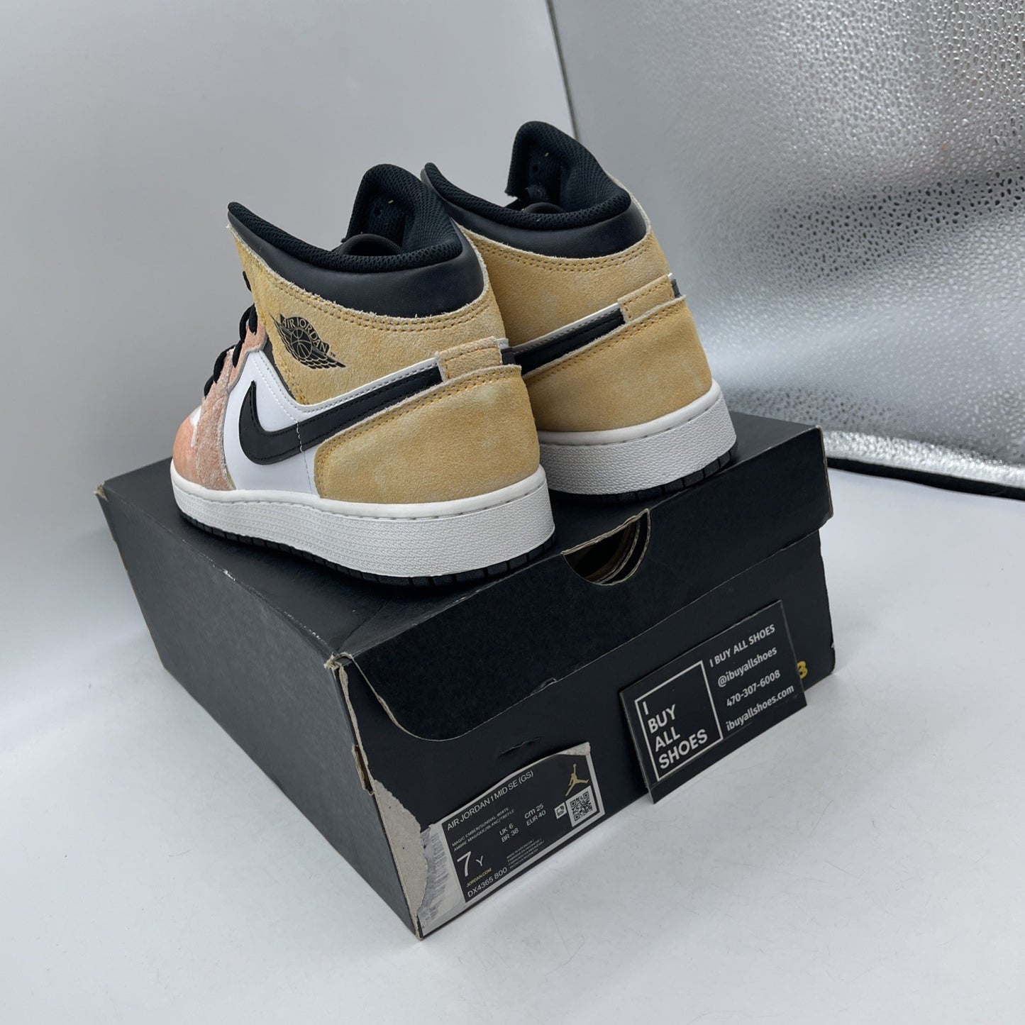 Size 7Y (GS) - Air Jordan 1 Mid SE Flight Club 2023 Suede Leather (DX4365-800)