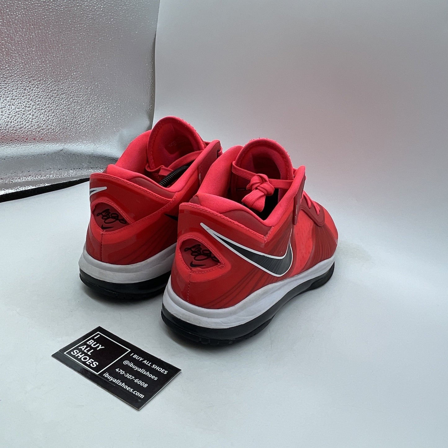 Size 13 - Nike LeBron 8 V/2 Low Solar Red (456849-600)